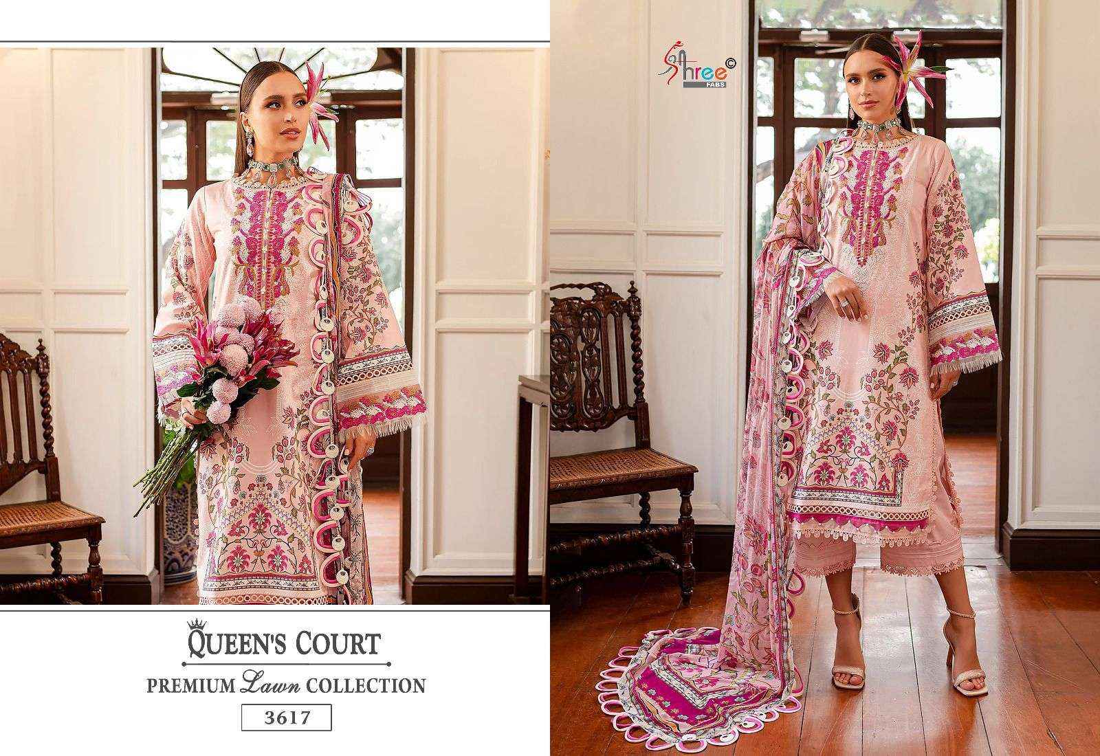 Shree Fabs Queens Court Premium Lawn Collection Pakistani Cotton Suit Suppliers ( 6 pcs catalog )