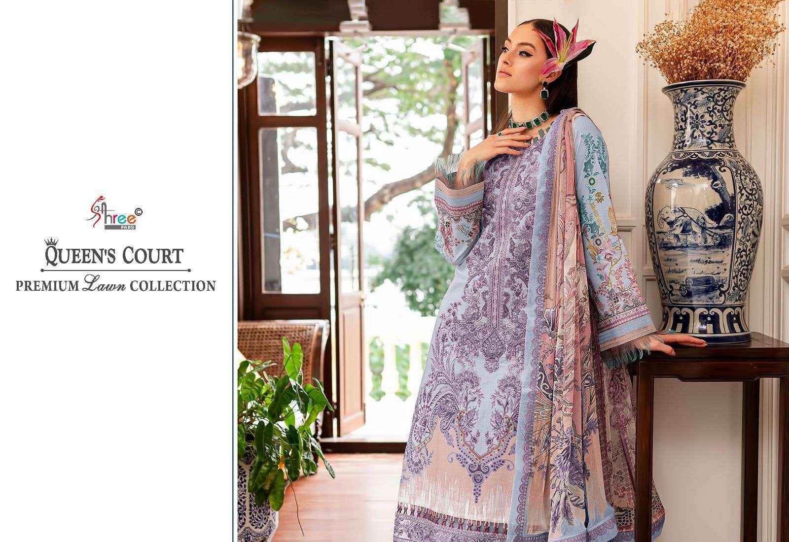 Shree Fabs Queens Court Premium Lawn Collection Pakistani Cotton Suit Suppliers ( 6 pcs catalog )