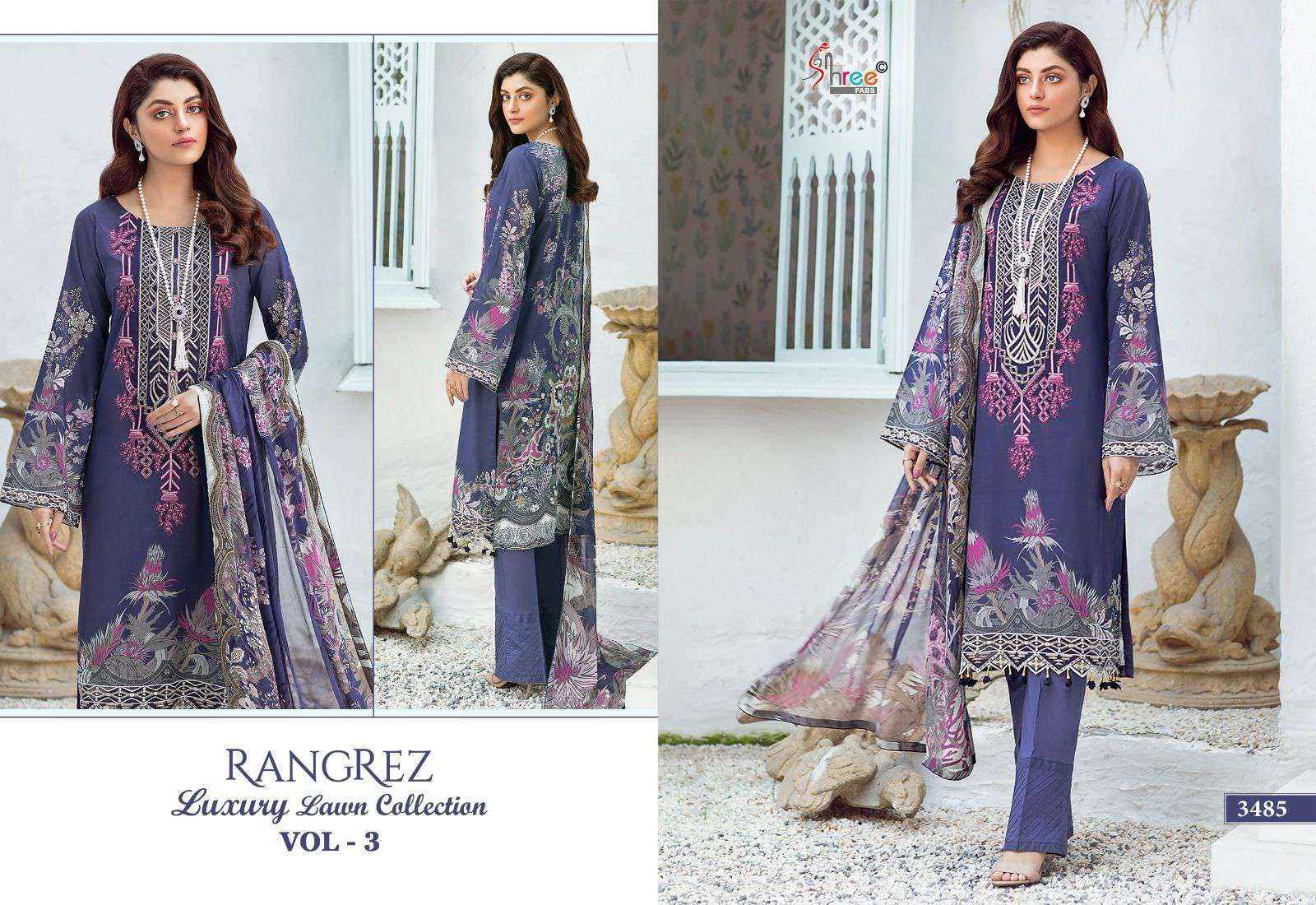 Shree Fabs Rangrez Luxury Lawn Collection Vol 3 Cotton Pakistani Suit Dealers (4 pcs catalog )