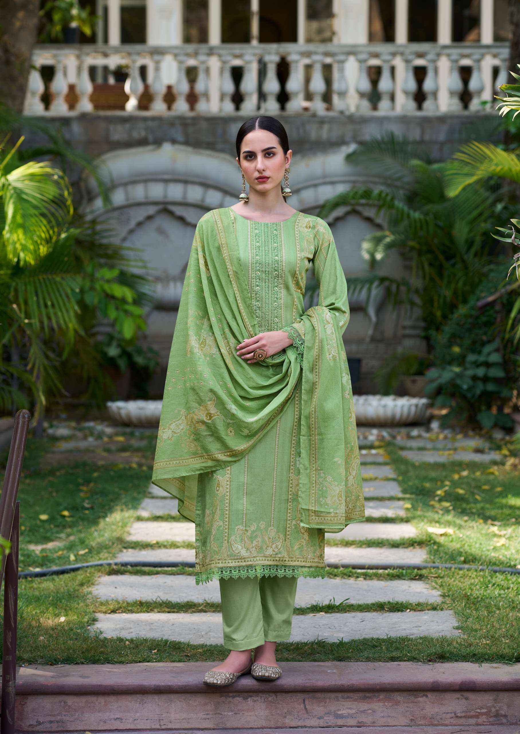 THE HERMITAGE SHOP SHAMIANA LAWN COTTON DESIGNER SUITS ( 6 PCS CATALOG )