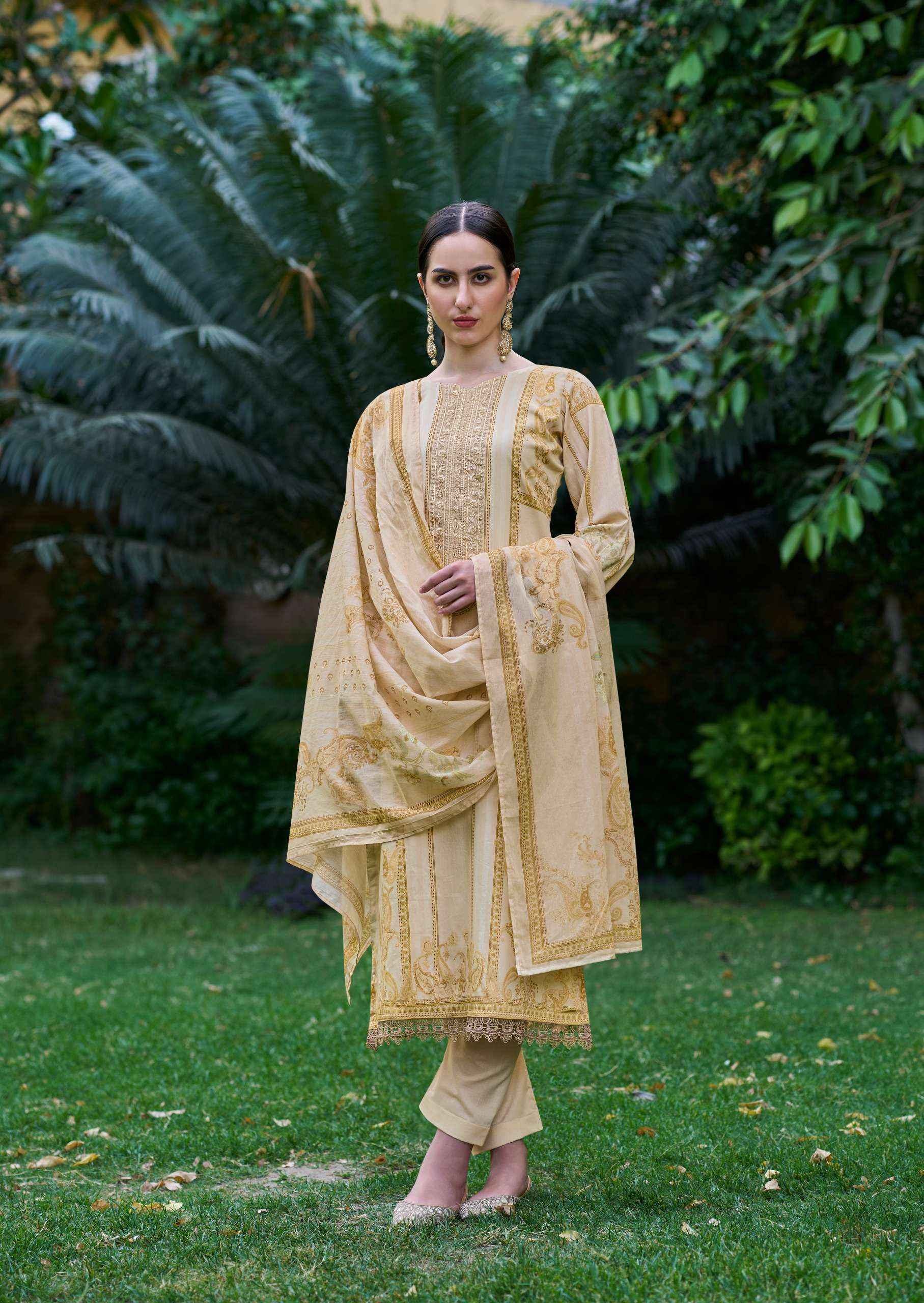 THE HERMITAGE SHOP SHAMIANA LAWN COTTON DESIGNER SUITS ( 6 PCS CATALOG )