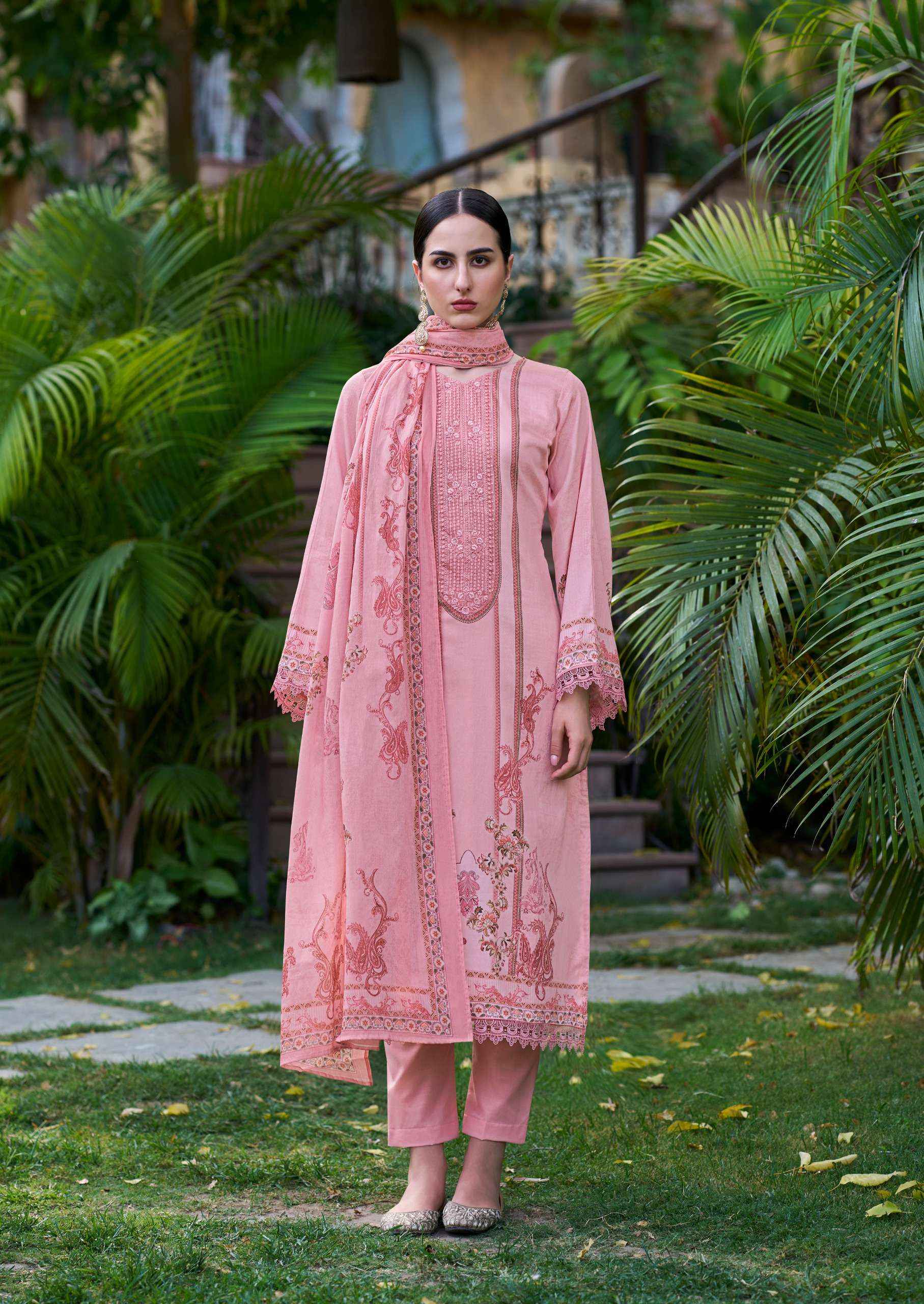 THE HERMITAGE SHOP SHAMIANA LAWN COTTON DESIGNER SUITS ( 6 PCS CATALOG )