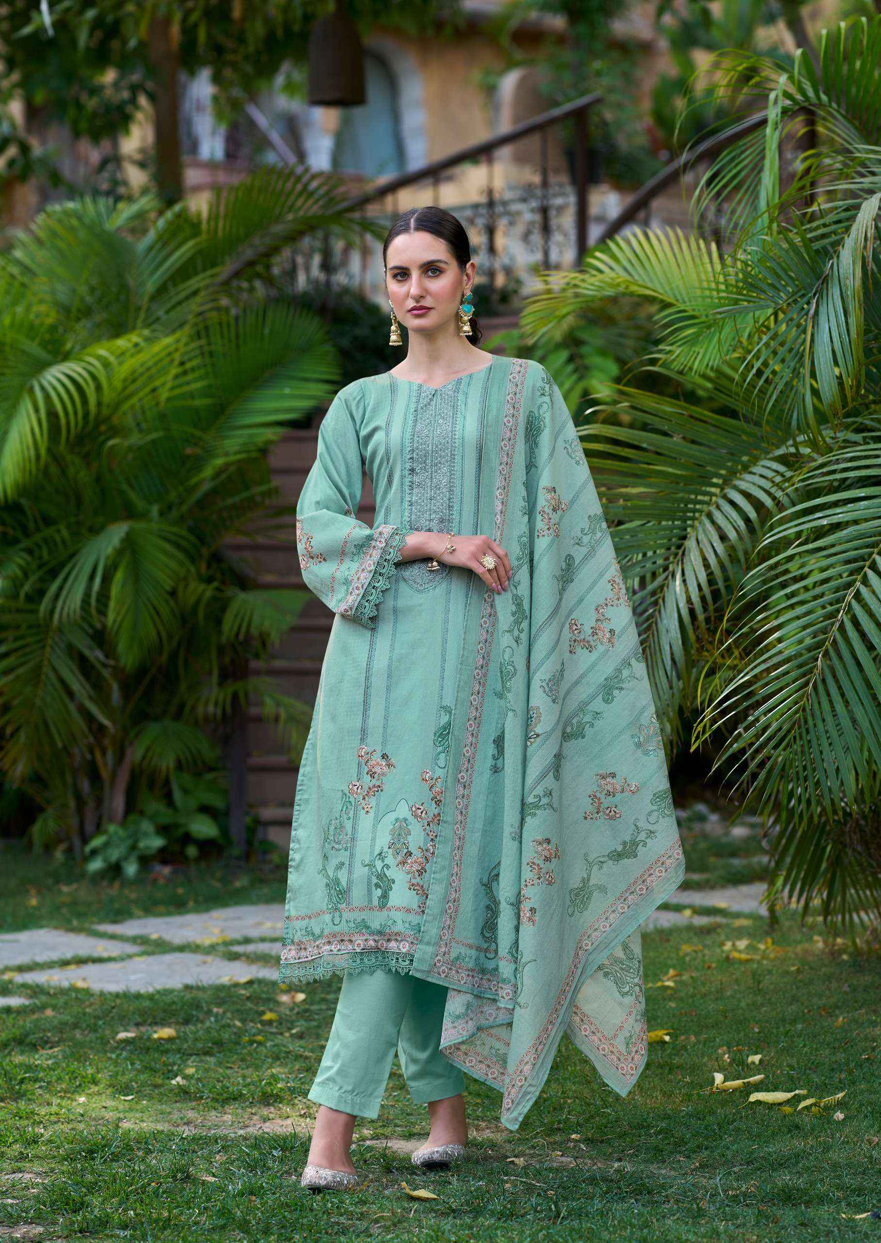 THE HERMITAGE SHOP SHAMIANA LAWN COTTON DESIGNER SUITS ( 6 PCS CATALOG )