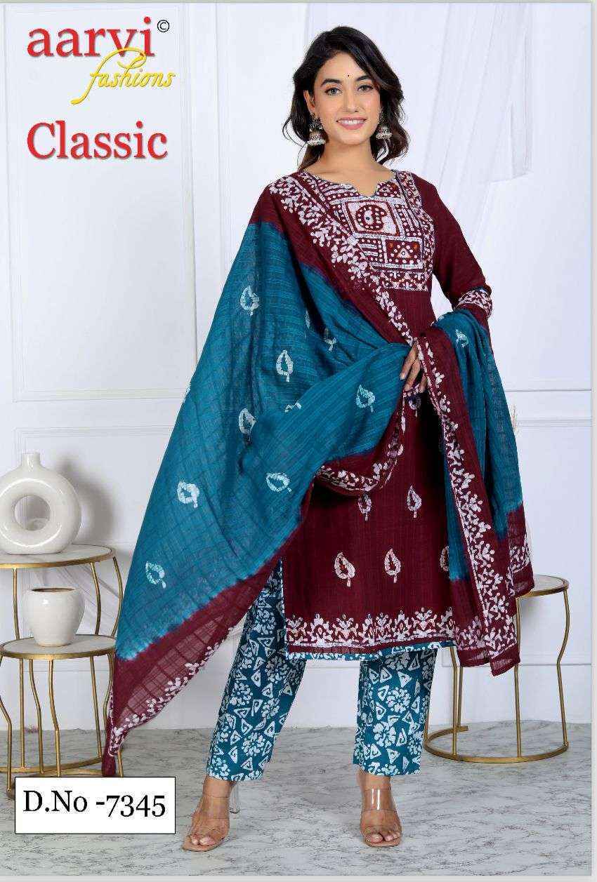 AARVI FASHION CLASSIC VOL 6 COTTON BATIK PRINT KURTI COMBO SET (8 pcs catalog )