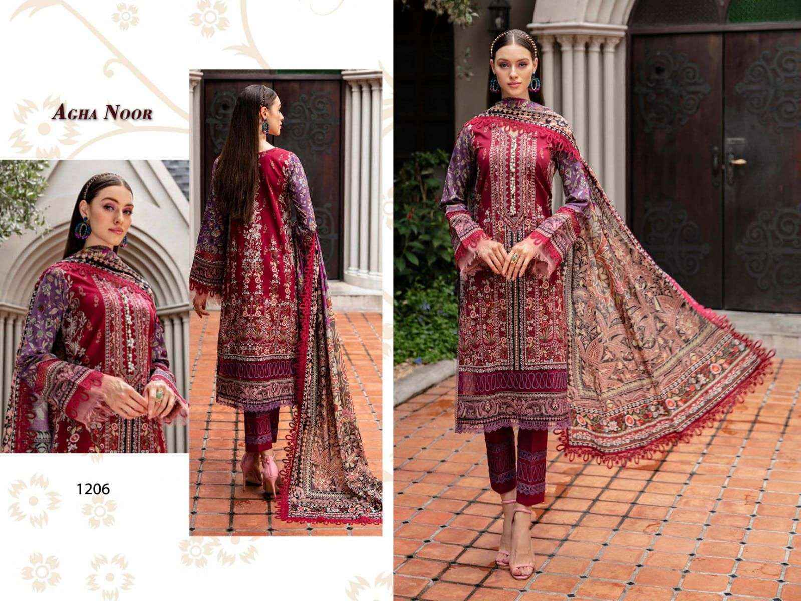 AGHA NOOR LUXURY LAWN COLLECTION VOL 12 PAKISTANI SUIT ( 6 PCS CATALOG )