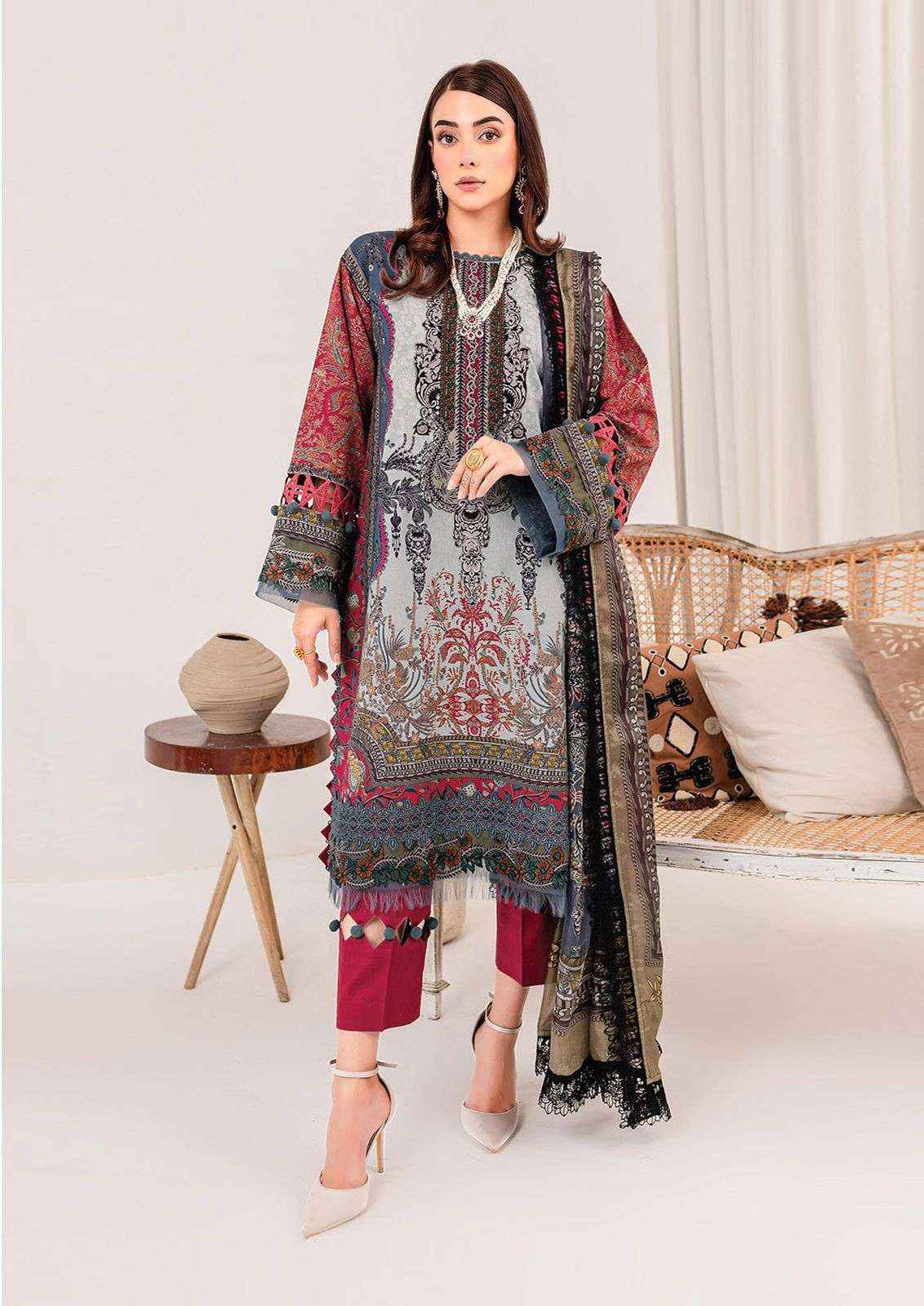 AL KARAM KESARIYA MAGIC IN PRINT VOL 12 COTTON PAKISTANI SUIT ( 6 PCS CATALOG )