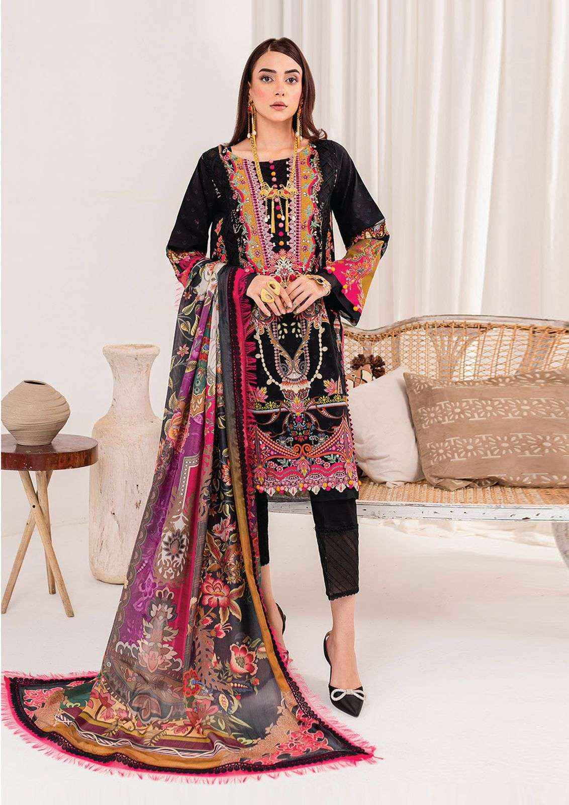 AL KARAM KESARIYA MAGIC IN PRINT VOL 12 COTTON PAKISTANI SUIT ( 6 PCS CATALOG )