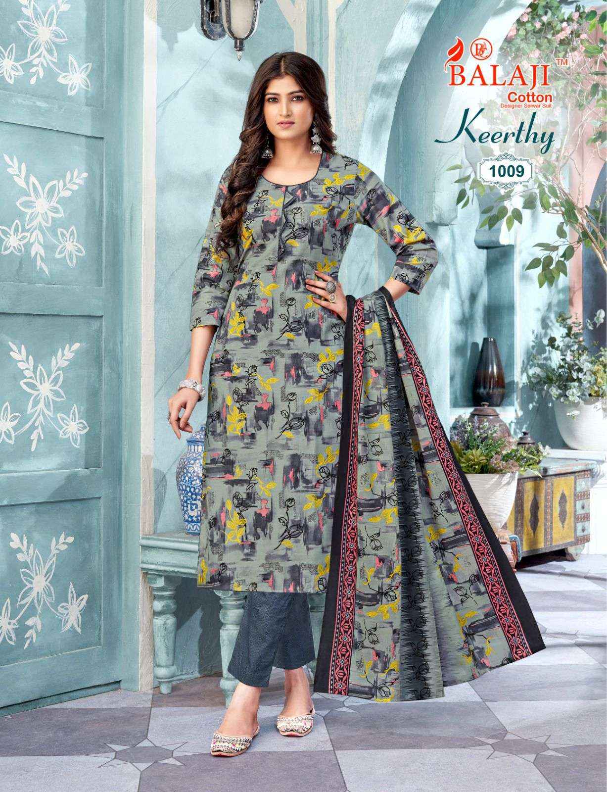 BALAJI COTTON KEERTHY VOL 1 COTTON READYMADE SUITS ( 12 PCS CATALOG )