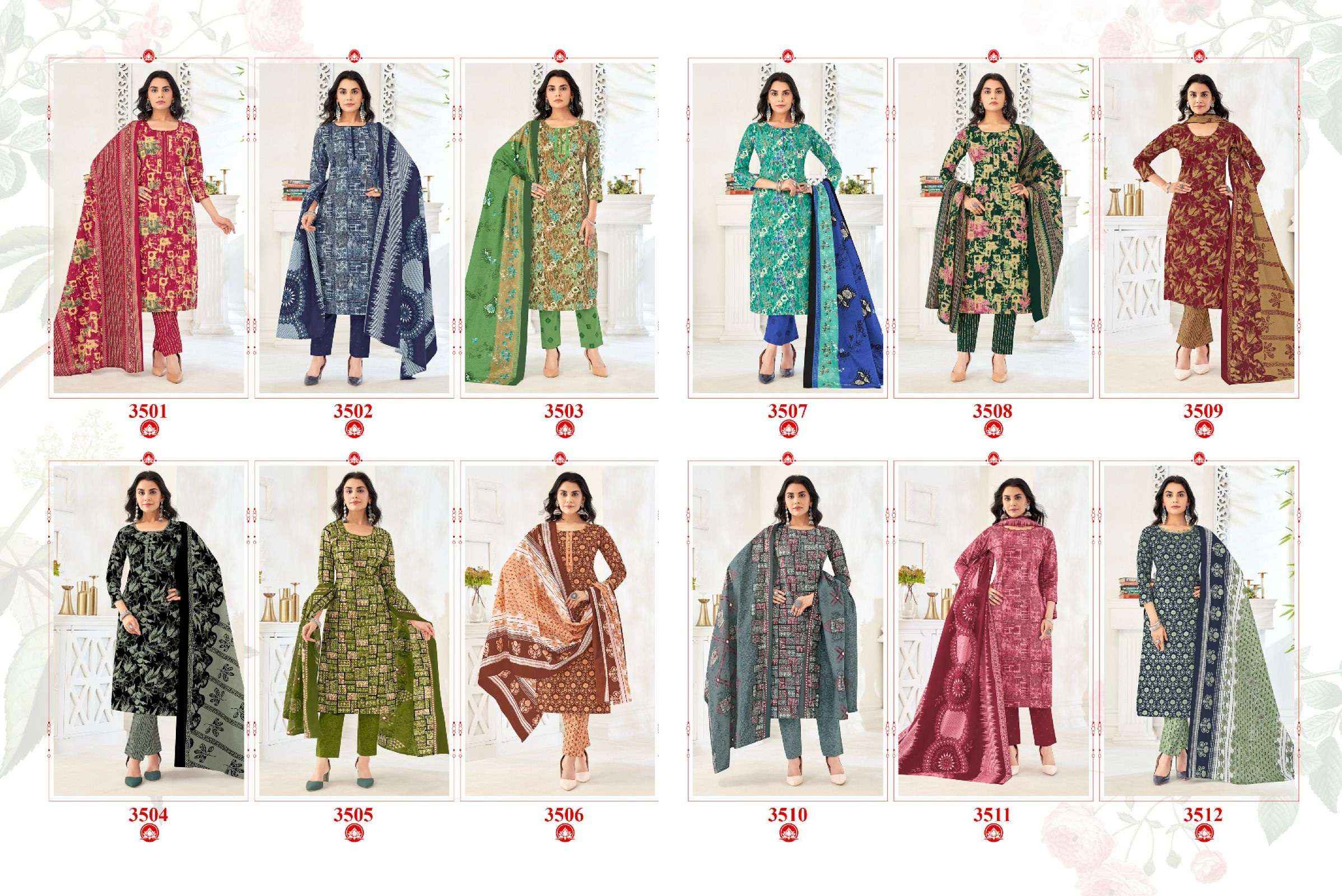 BALAJI COTTON KUMKUM VOL 35 PURE COTTON SUITS ( 12 PCS CATALOG )