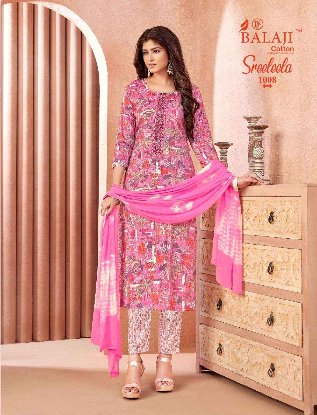 BALAJI COTTON SREELEELA VOL 1 RAYON READYMADE SUIT ( 8 PCS CATALOG )