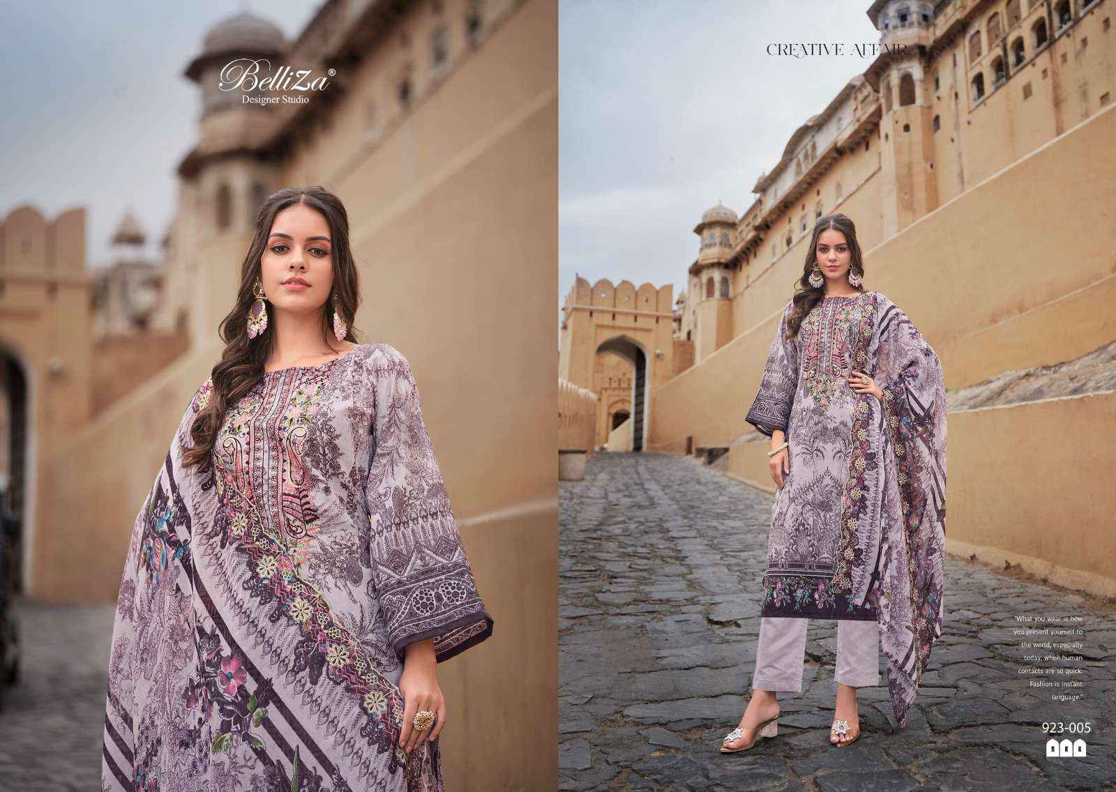 Belliza Guzarish Vol 10 Fancy Embroidery Work Cotton Salwar Suit Supplier ( 8 pcs catalog )