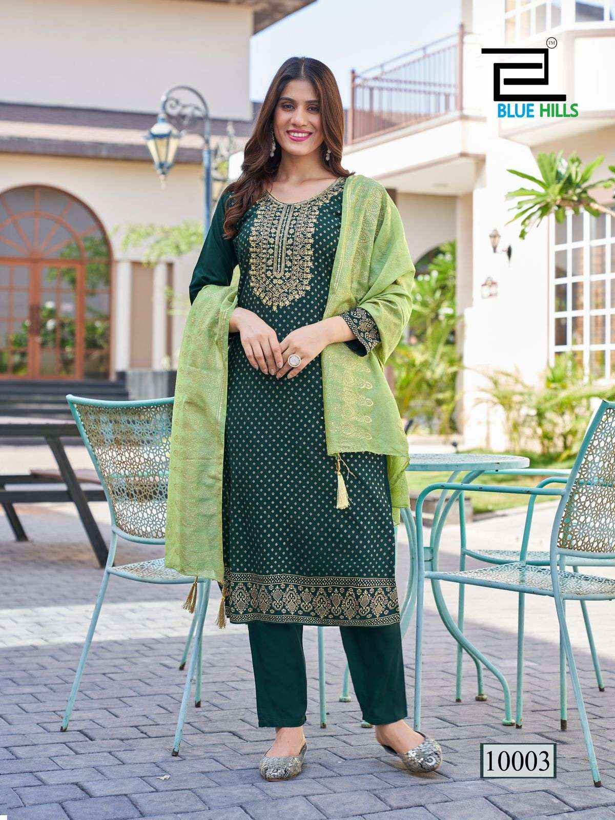 BLUE HILLS ROYAL TOUCH VOL 10 READYMADE SUITS ( 8 PCS CATALOG )