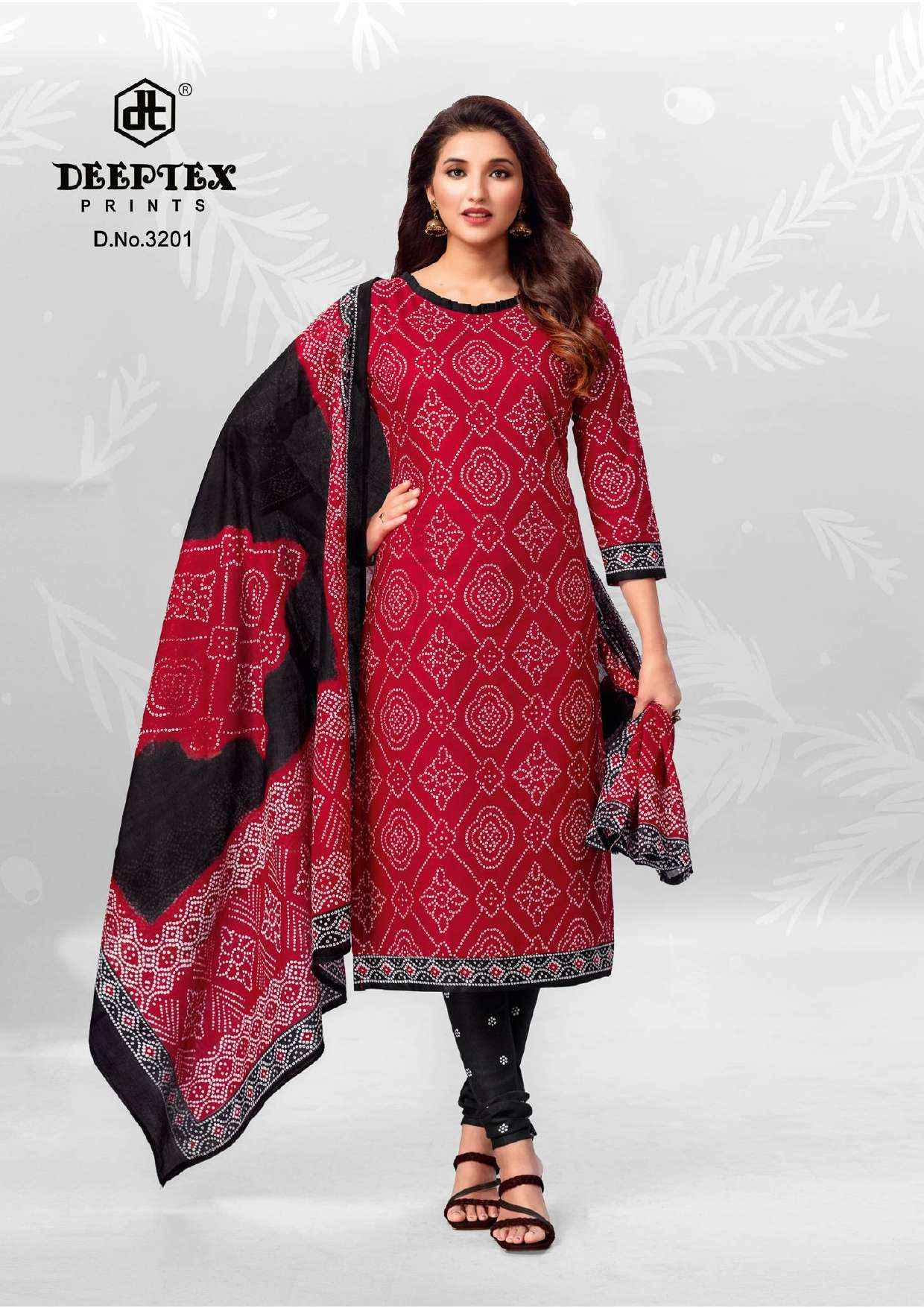 DEEPTEX PRINTS CLASSIC CHUNARIS VOL 32 COTTON PRINT SALWAR SUIT ( 10 PCS CATALOG )