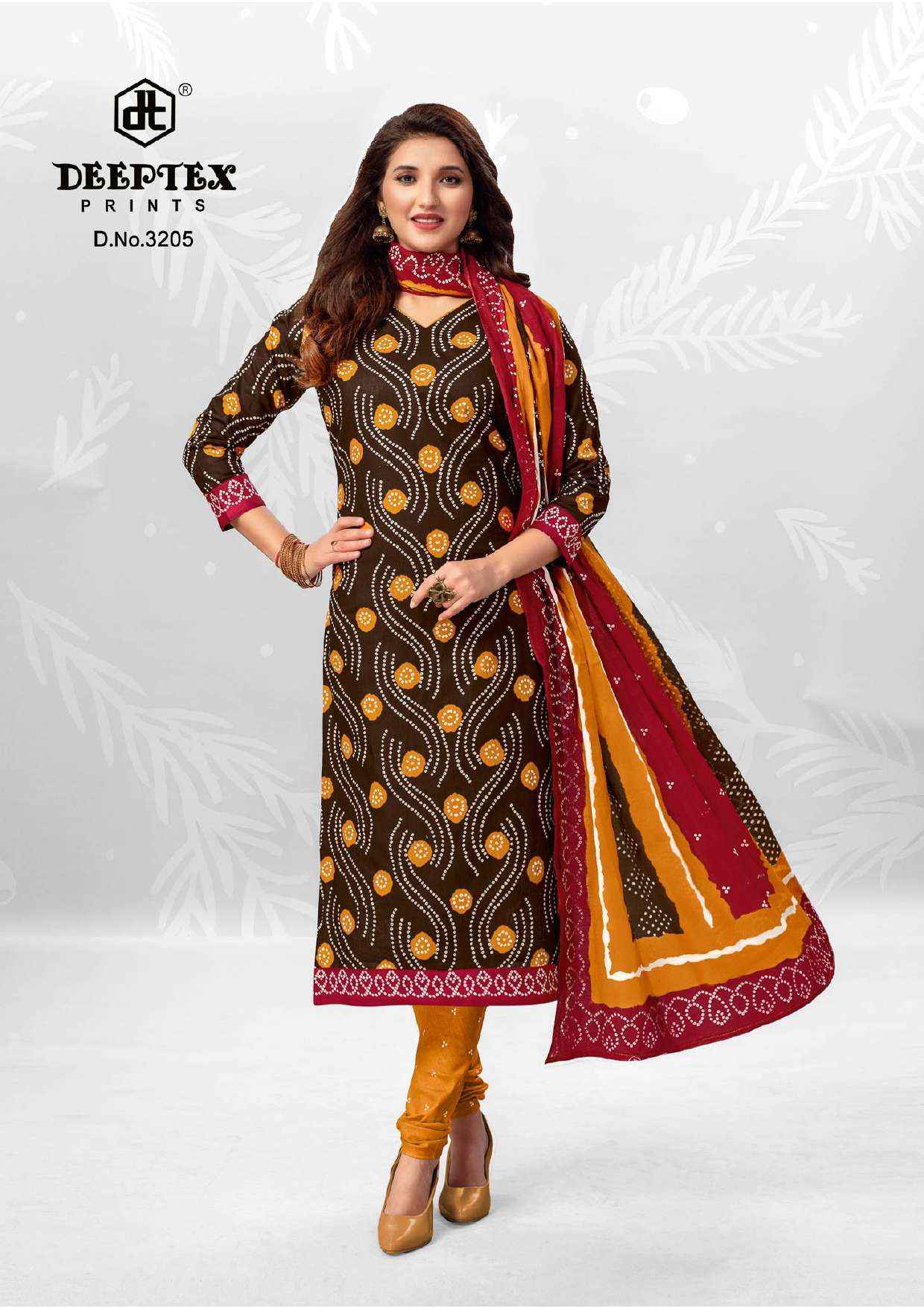 DEEPTEX PRINTS CLASSIC CHUNARIS VOL 32 COTTON PRINT SALWAR SUIT ( 10 PCS CATALOG )