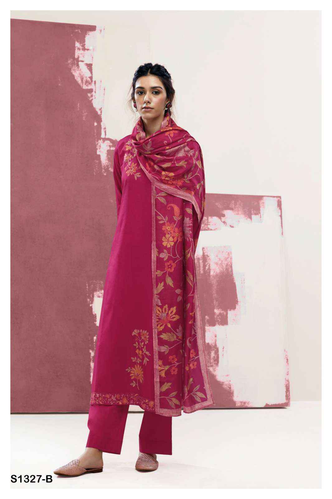 Ganga Ishana 1327 Exclusive Fancy Cotton Ladies Ganga Suit Collection (5 pcs catalog )