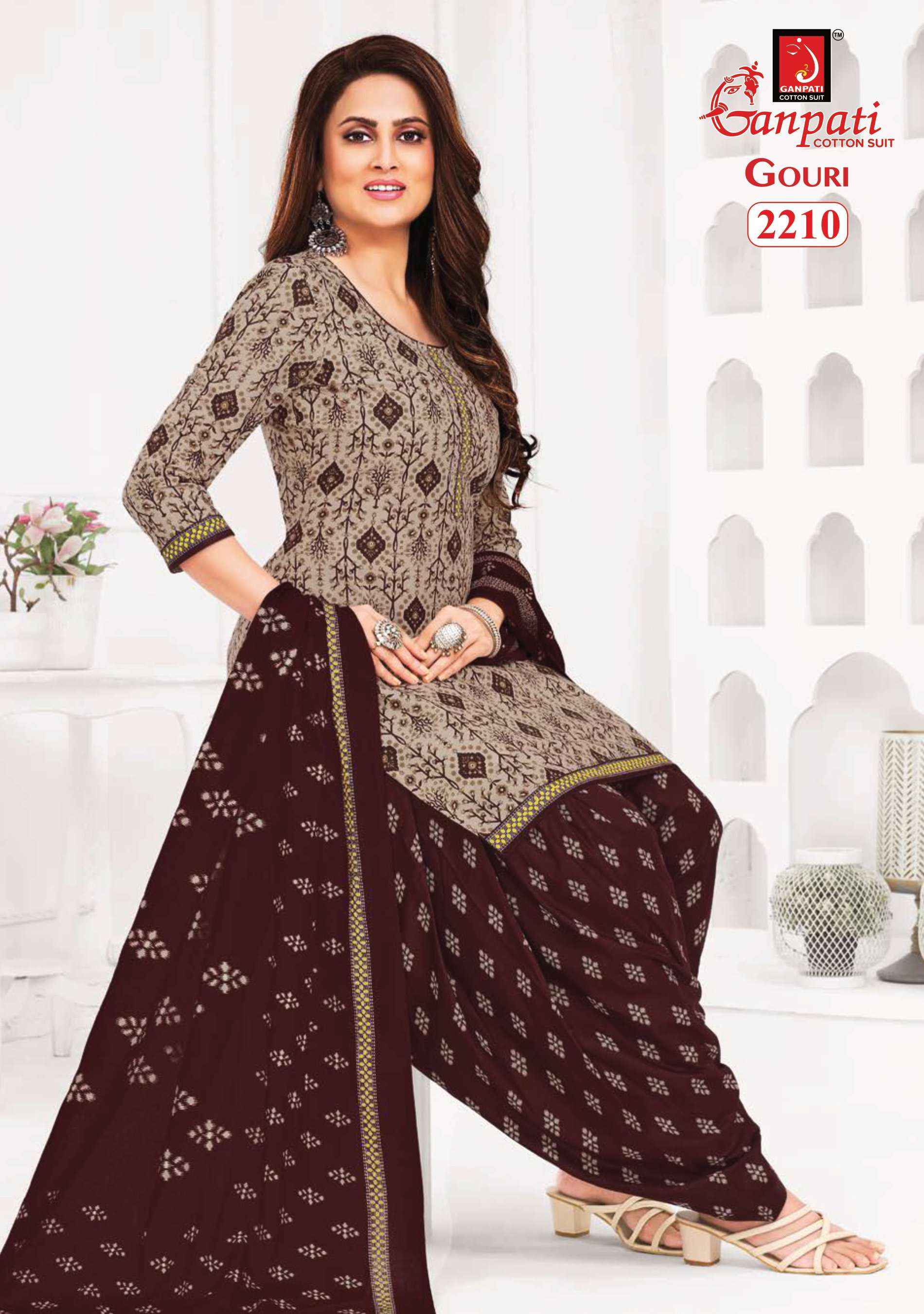 GANPATI GOURI VOL 8 COTTON PRINT PATIYALA DRESS MATERIAL ( 15 PCS CATALOG )