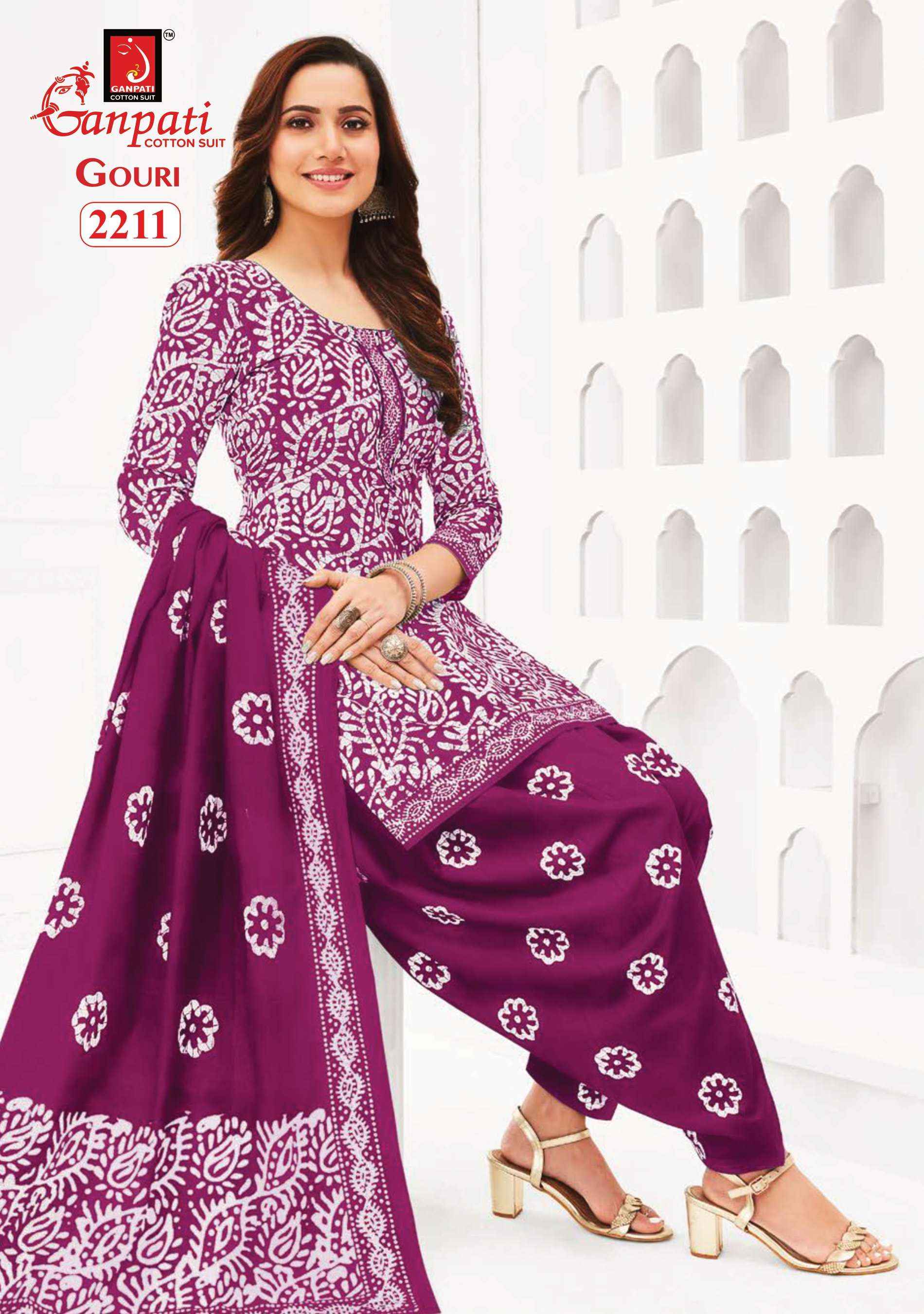 GANPATI GOURI VOL 8 COTTON PRINT PATIYALA DRESS MATERIAL ( 15 PCS CATALOG )