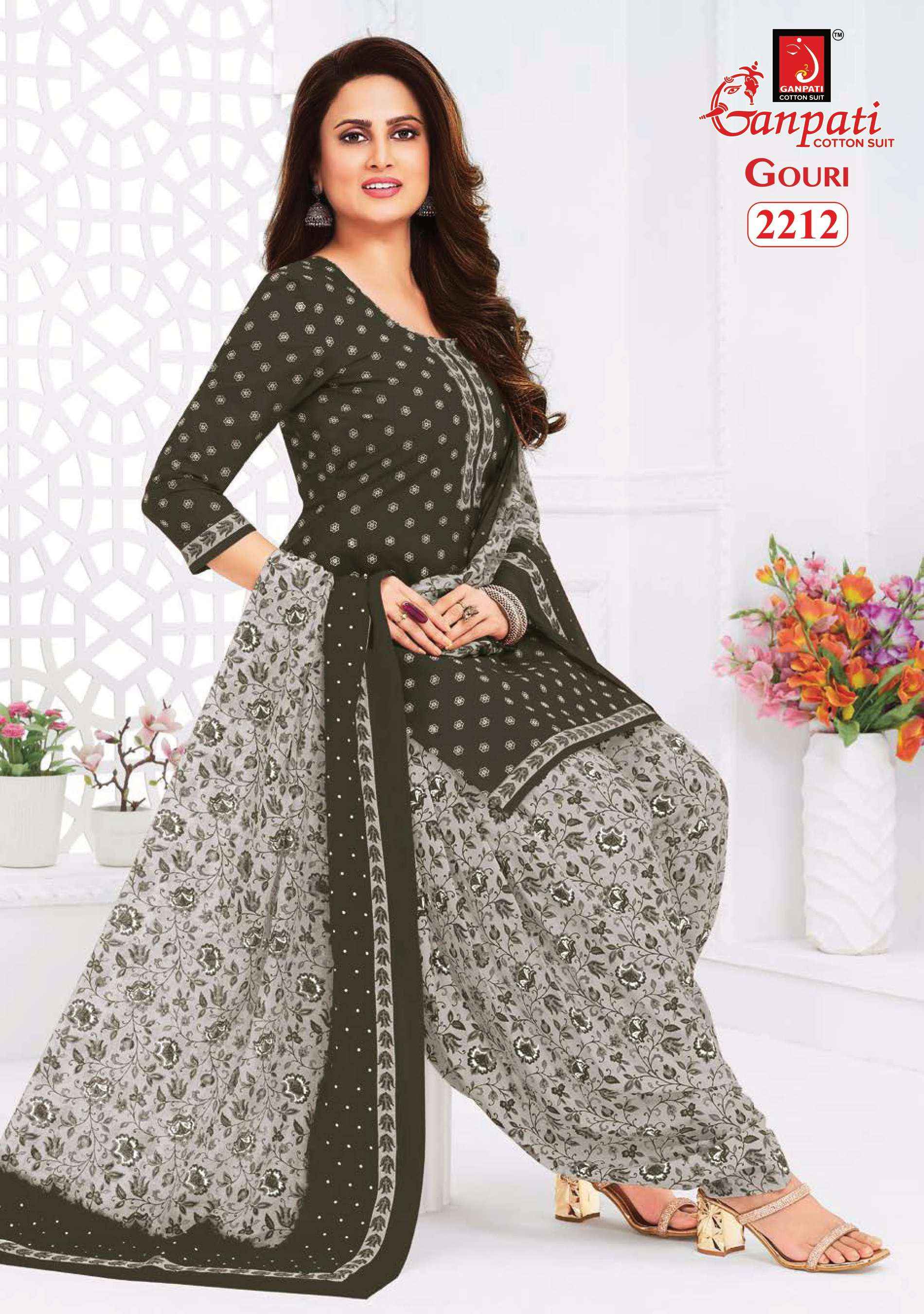 GANPATI GOURI VOL 8 COTTON PRINT PATIYALA DRESS MATERIAL ( 15 PCS CATALOG )