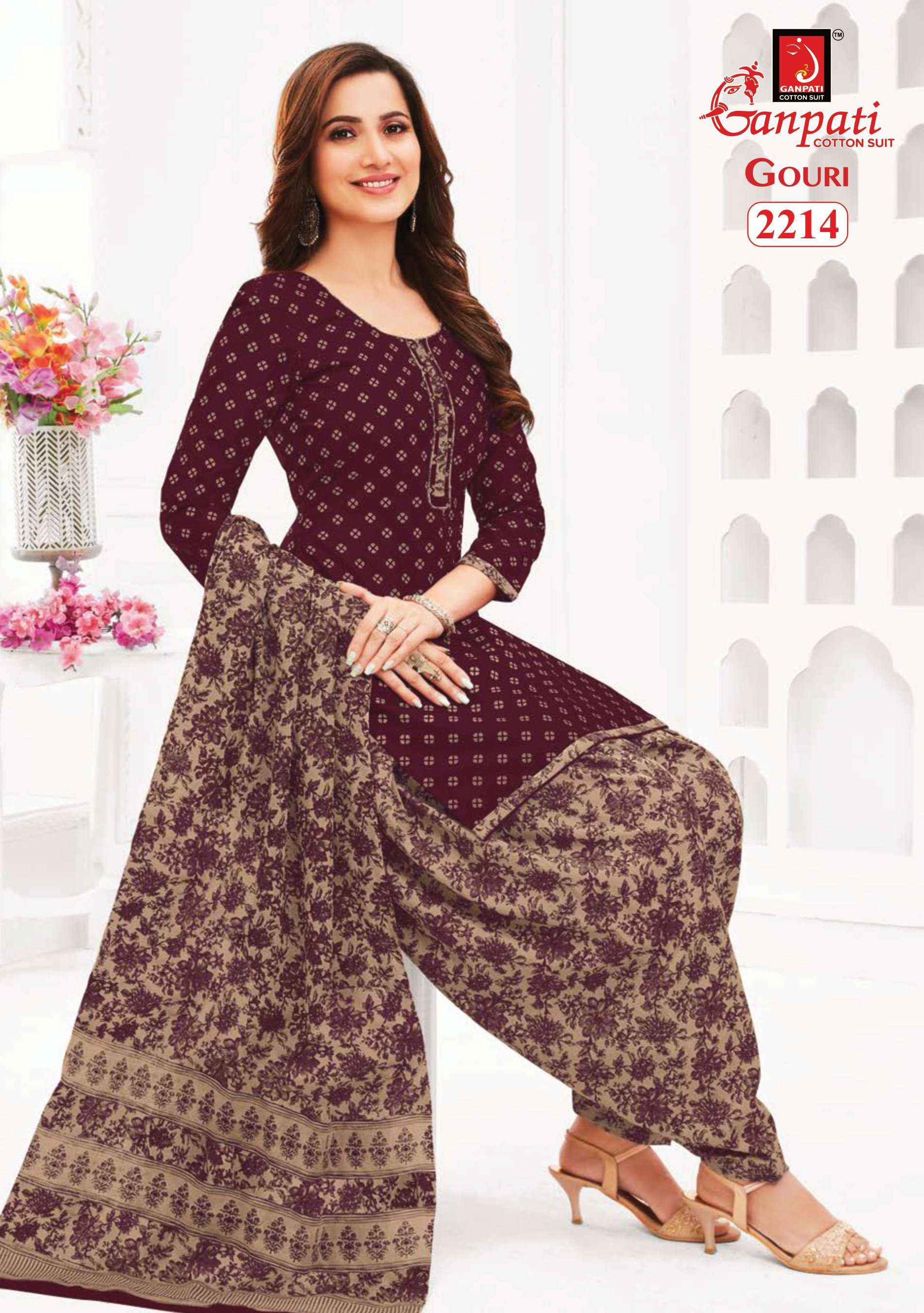 GANPATI GOURI VOL 8 COTTON PRINT PATIYALA DRESS MATERIAL ( 15 PCS CATALOG )