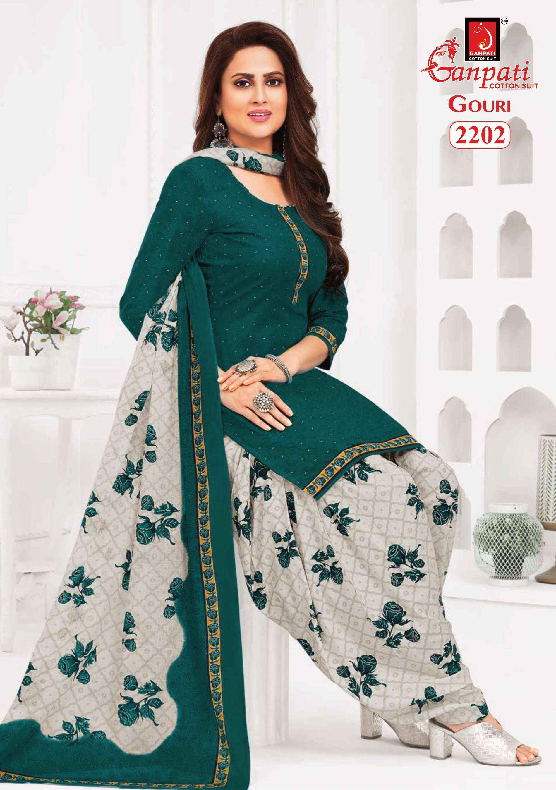 GANPATI GOURI VOL 8 COTTON PRINT PATIYALA DRESS MATERIAL ( 15 PCS CATALOG )