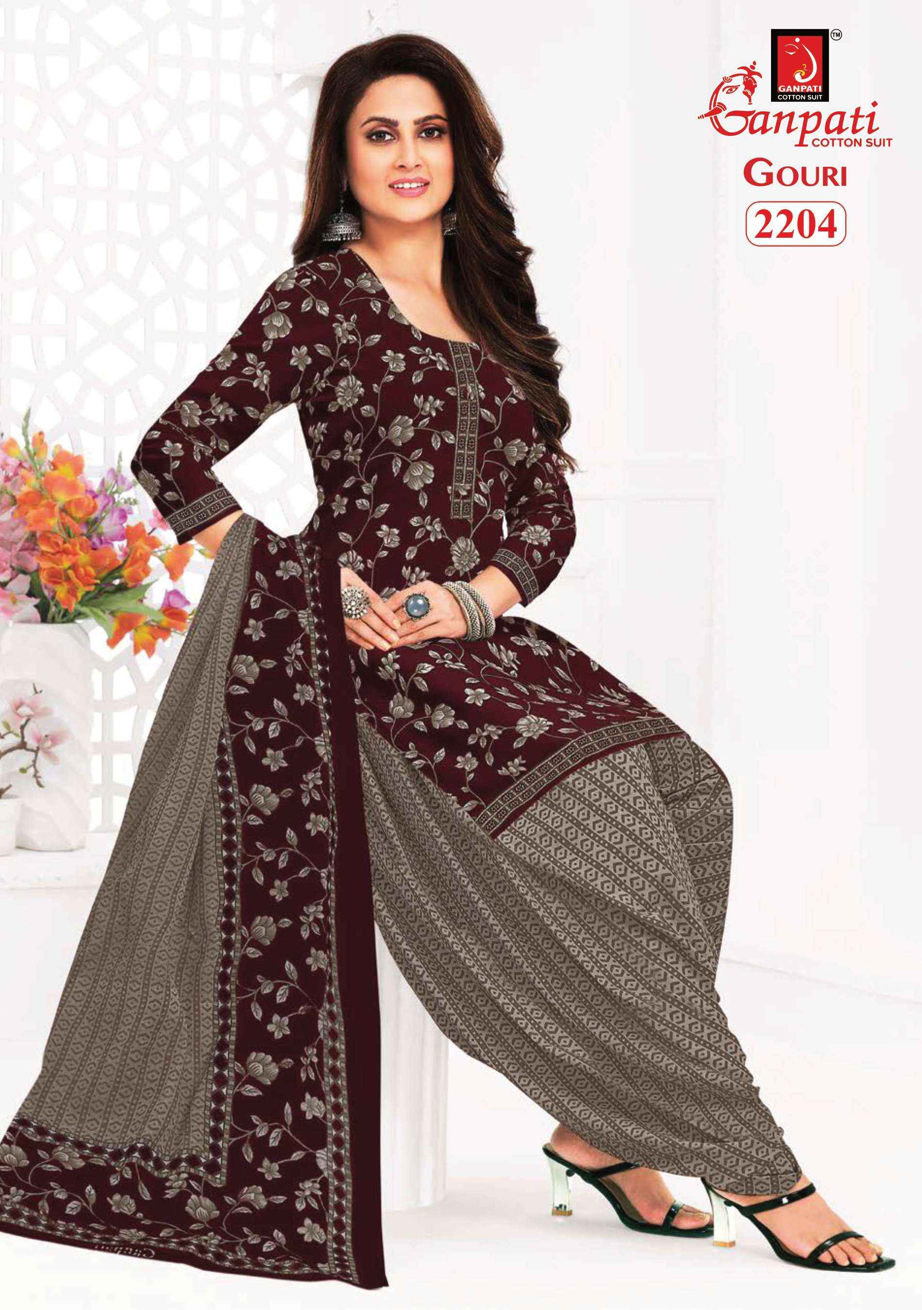 GANPATI GOURI VOL 8 COTTON PRINT PATIYALA DRESS MATERIAL ( 15 PCS CATALOG )