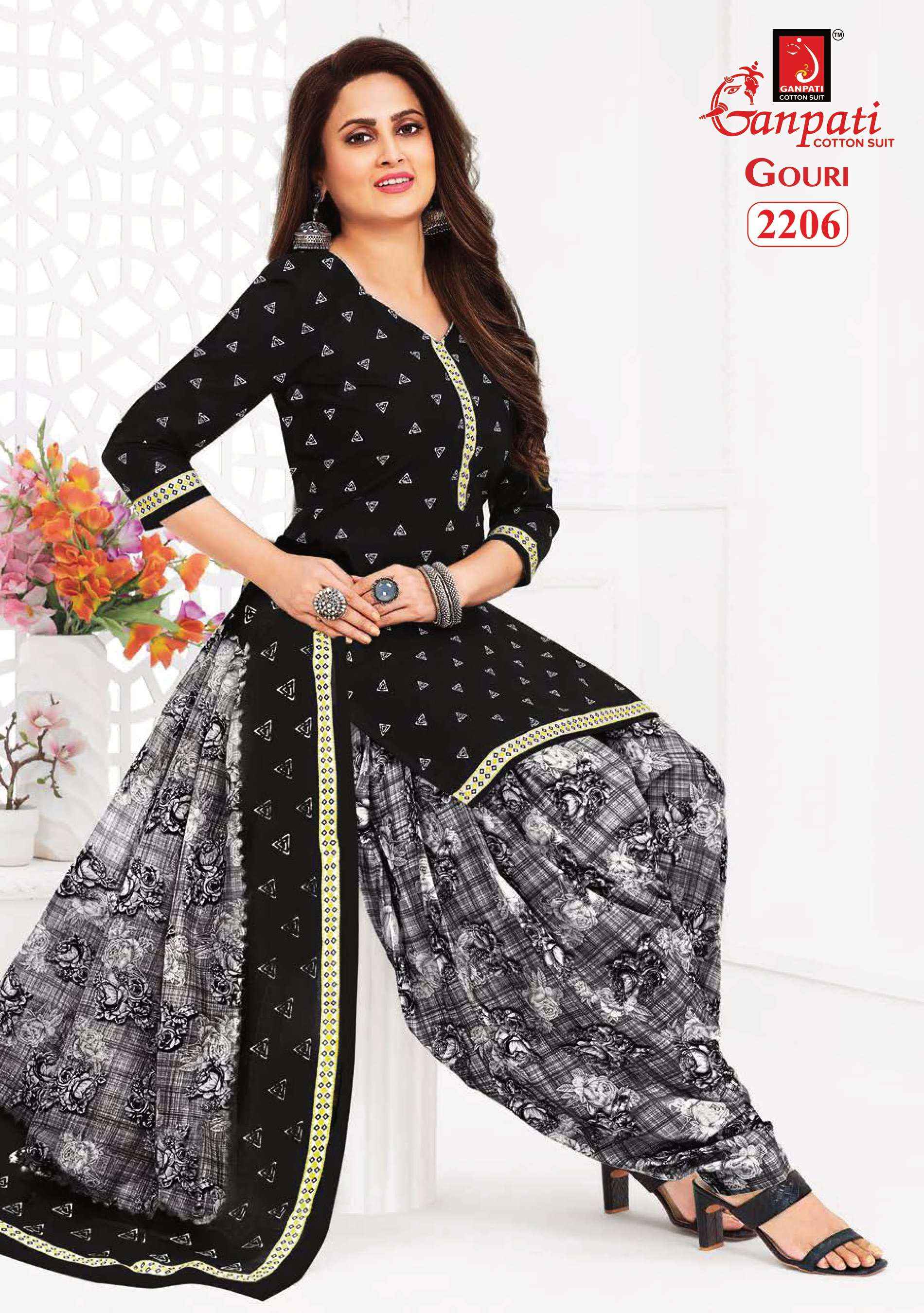 GANPATI GOURI VOL 8 COTTON PRINT PATIYALA DRESS MATERIAL ( 15 PCS CATALOG )