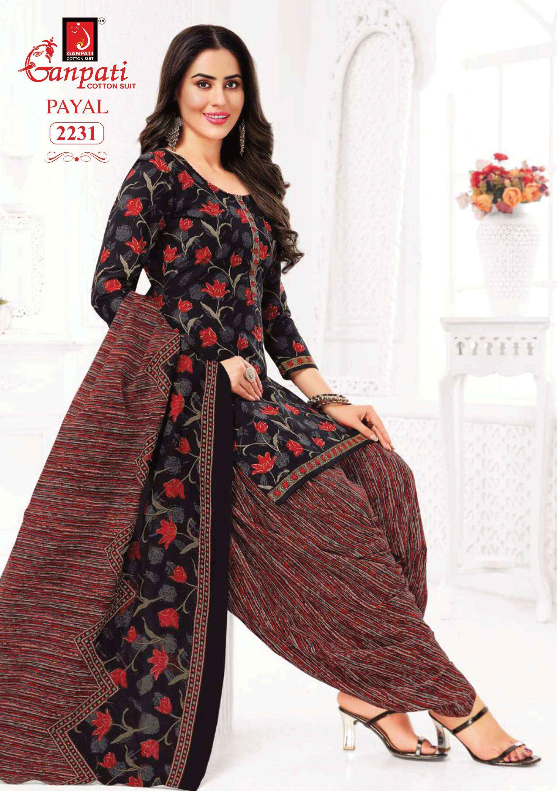 GANPATI PAYAL VOL 8 COTTON PRINTED PATIYALA SALWAR SUIT ( 15 PCS CATALOG )