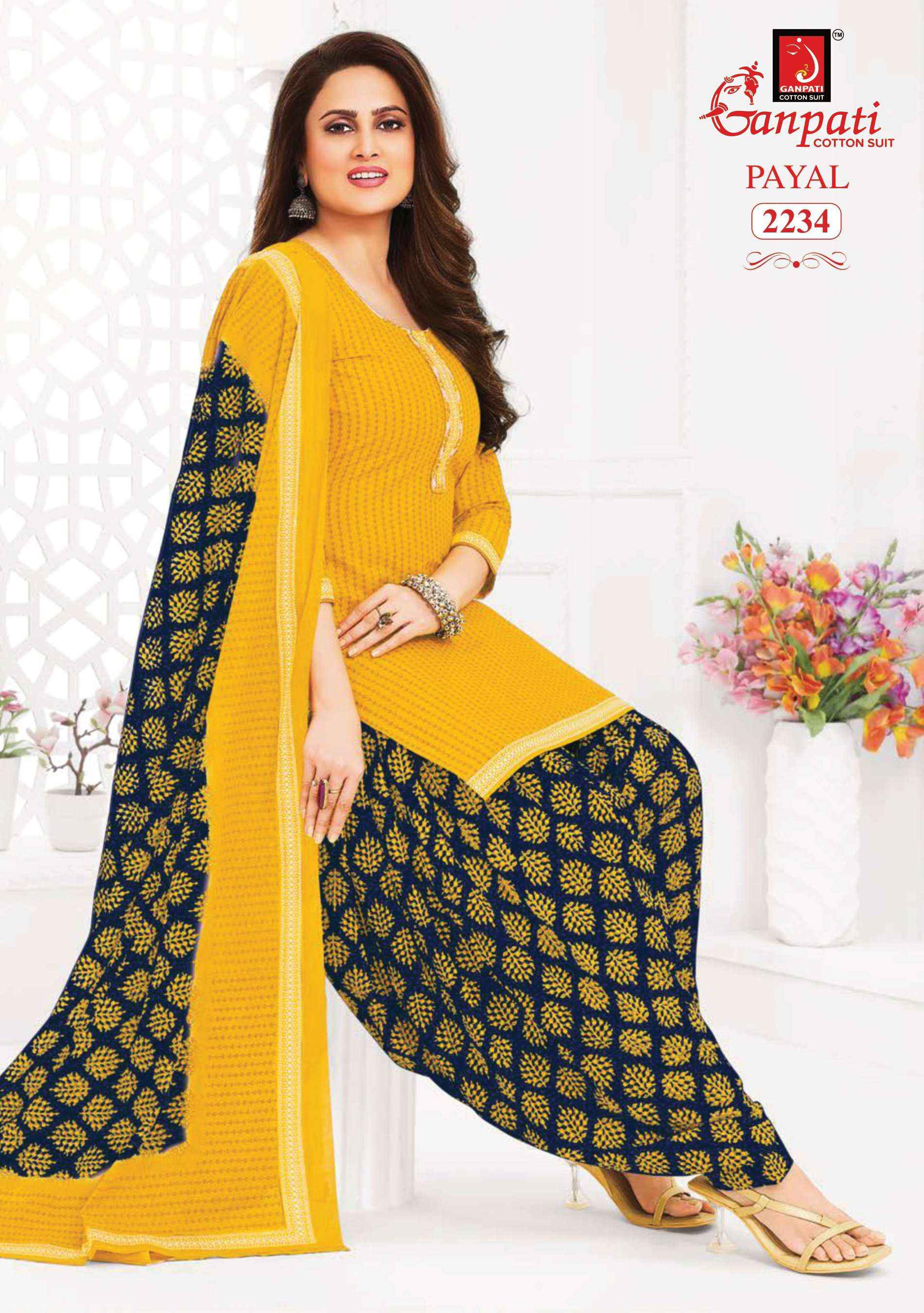 GANPATI PAYAL VOL 8 COTTON PRINTED PATIYALA SALWAR SUIT ( 15 PCS CATALOG )