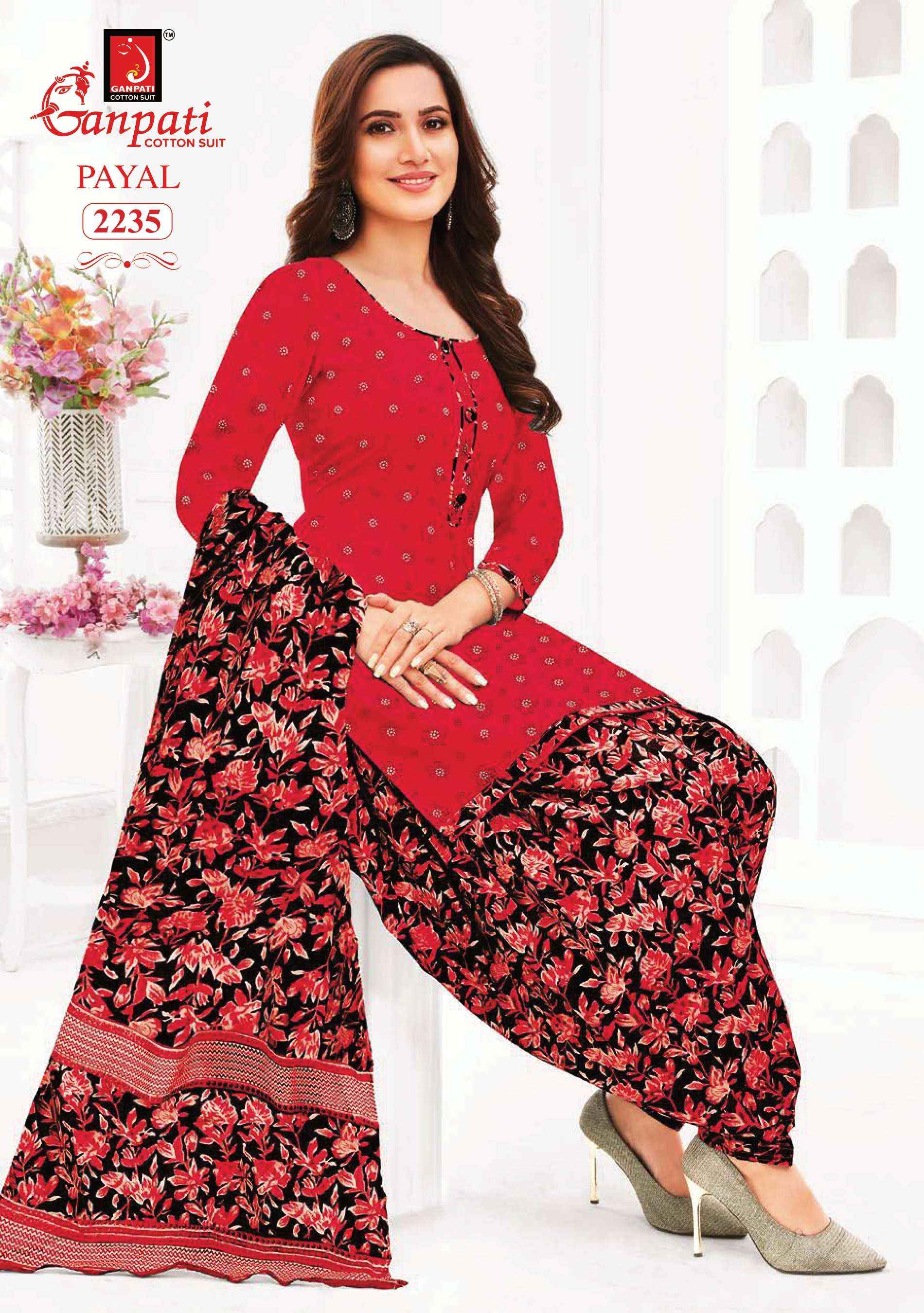 GANPATI PAYAL VOL 8 COTTON PRINTED PATIYALA SALWAR SUIT ( 15 PCS CATALOG )