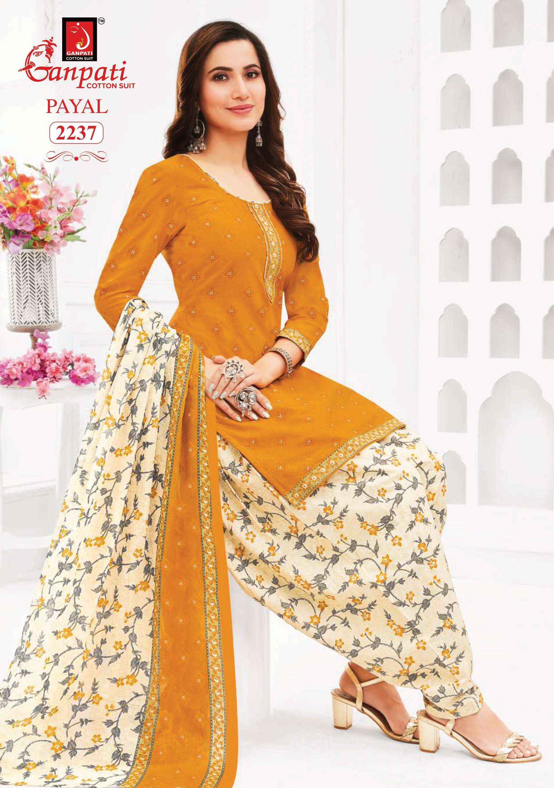 GANPATI PAYAL VOL 8 COTTON PRINTED PATIYALA SALWAR SUIT ( 15 PCS CATALOG )