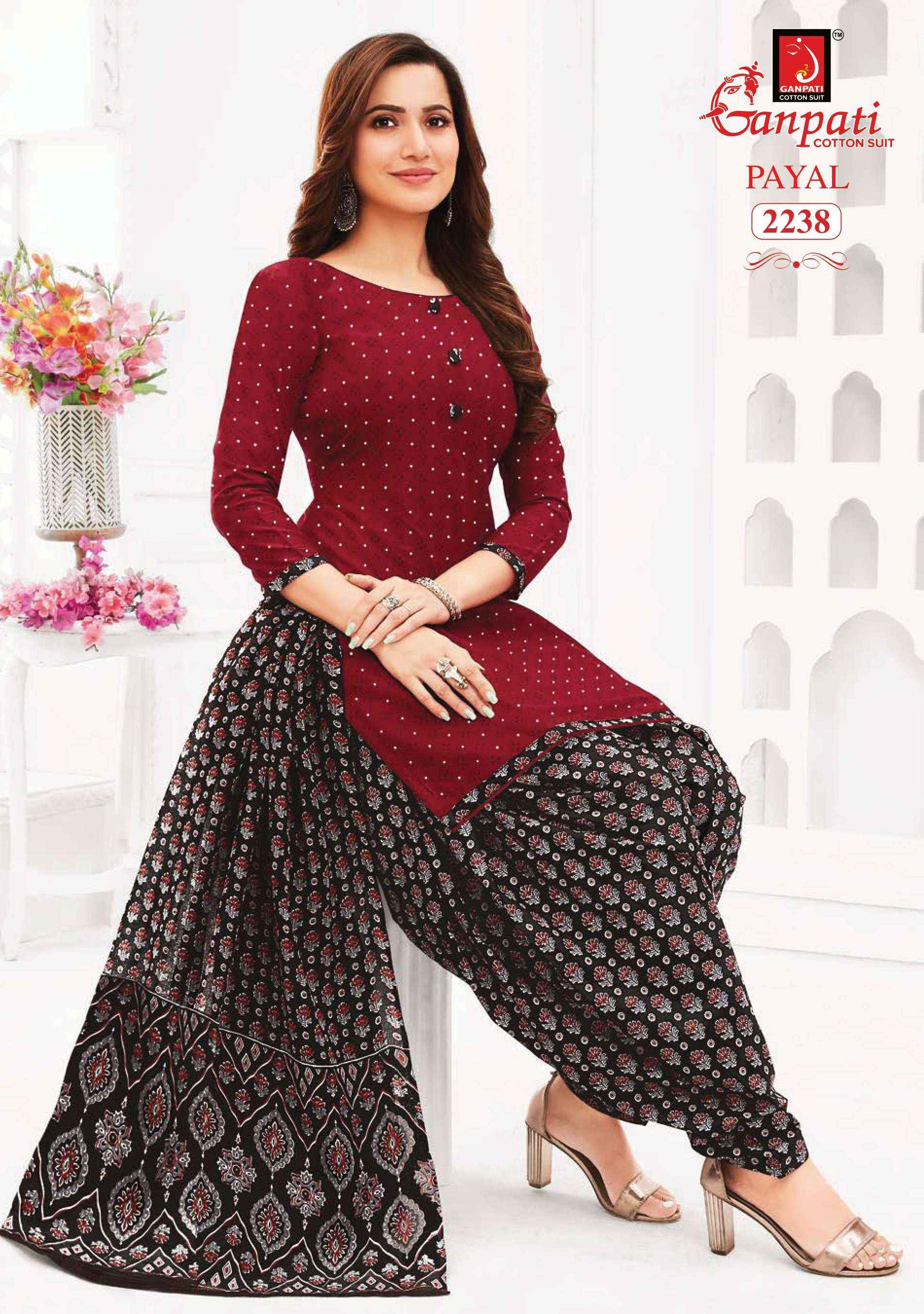 GANPATI PAYAL VOL 8 COTTON PRINTED PATIYALA SALWAR SUIT ( 15 PCS CATALOG )