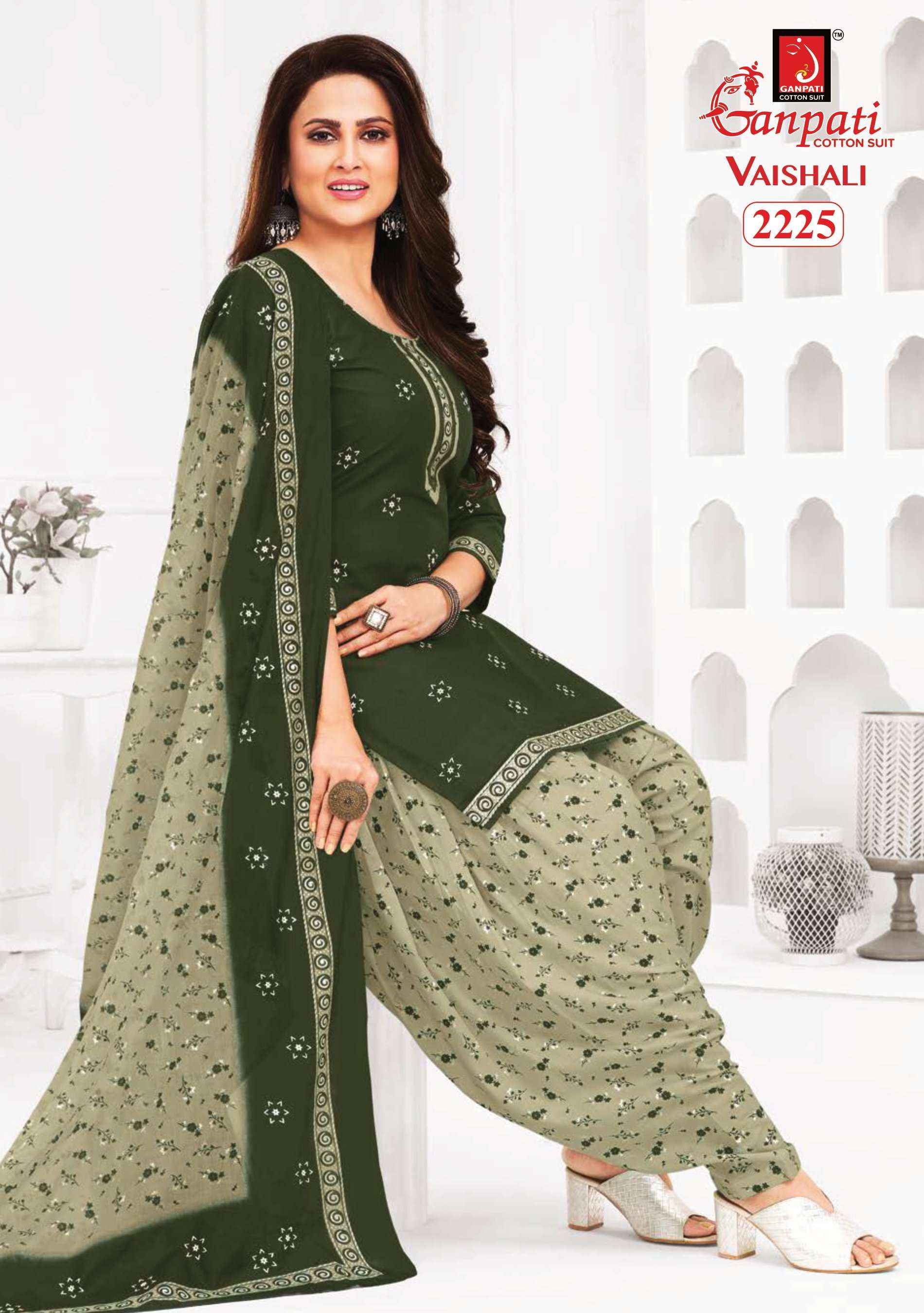 GANPATI VAISHALI VOL 8 PURE COTTON SALWAR SUIT WHOLESALE PRICE ( 15 PCS CATALOG )