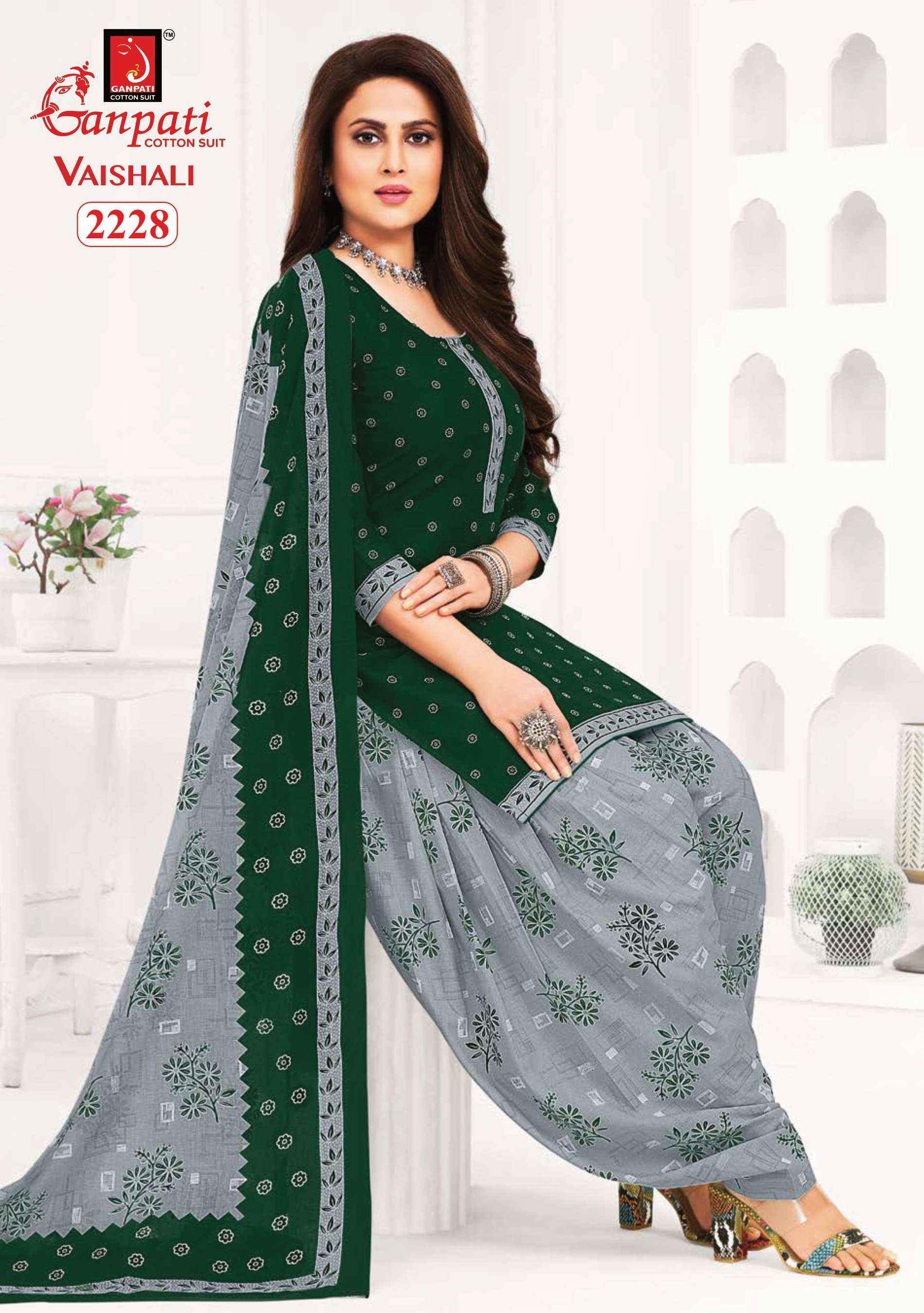 GANPATI VAISHALI VOL 8 PURE COTTON SALWAR SUIT WHOLESALE PRICE ( 15 PCS CATALOG )