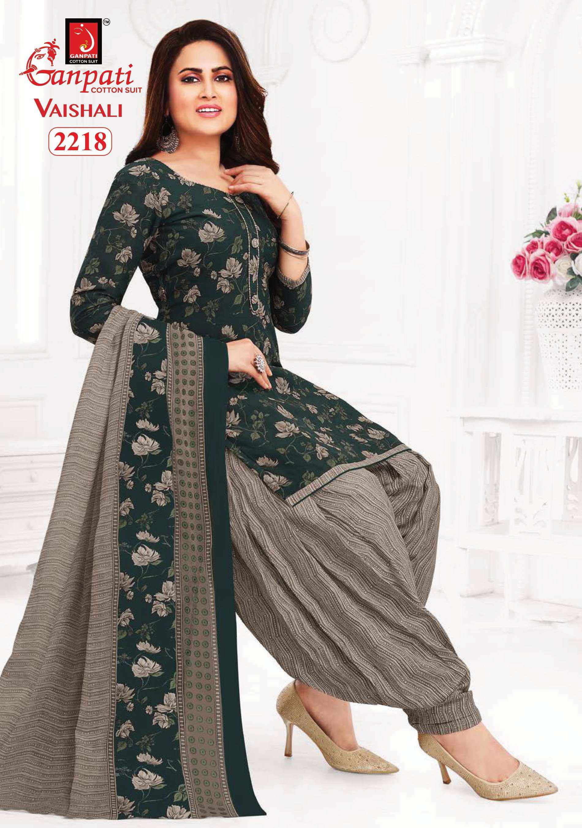 GANPATI VAISHALI VOL 8 PURE COTTON SALWAR SUIT WHOLESALE PRICE ( 15 PCS CATALOG )