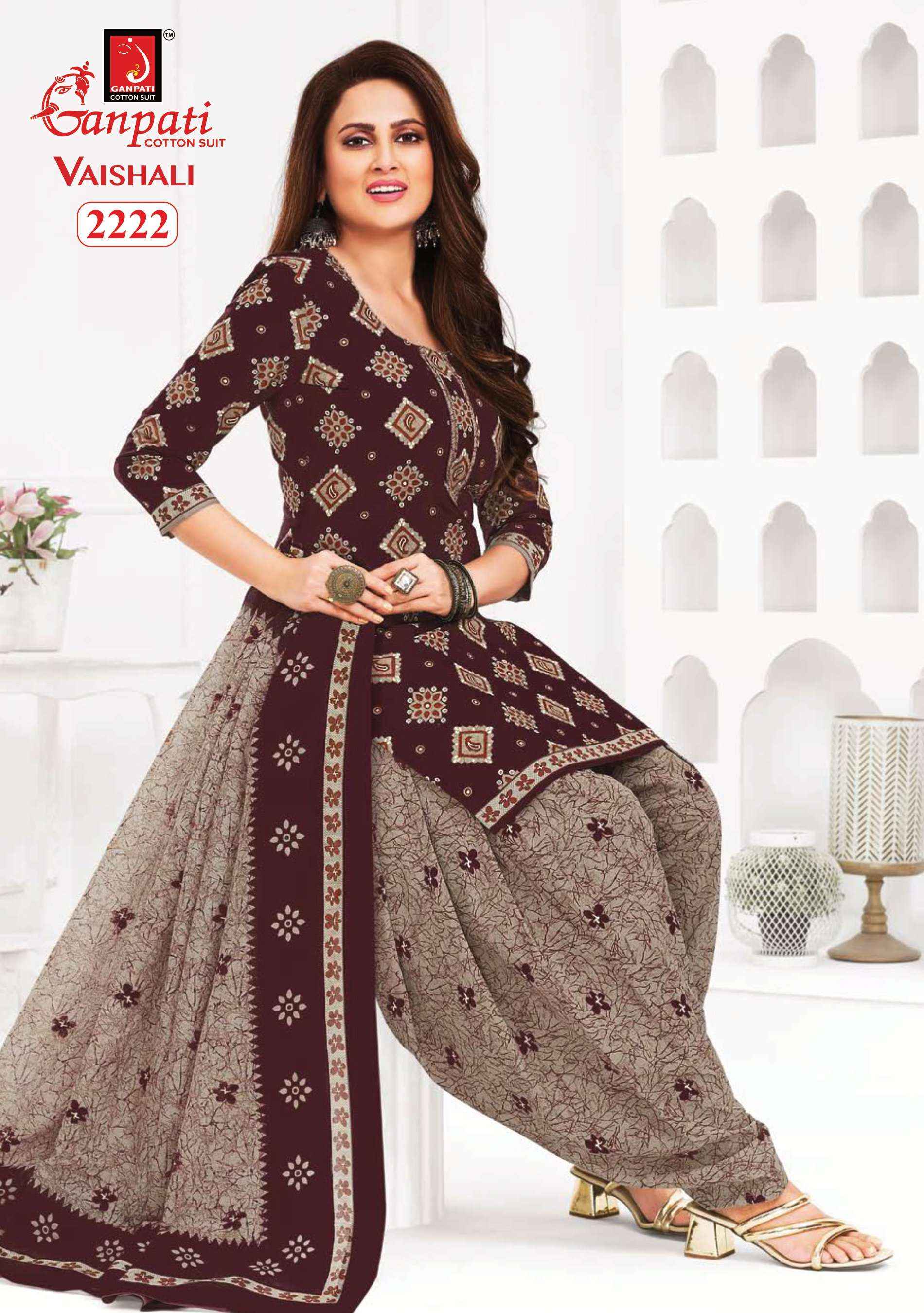 GANPATI VAISHALI VOL 8 PURE COTTON SALWAR SUIT WHOLESALE PRICE ( 15 PCS CATALOG )