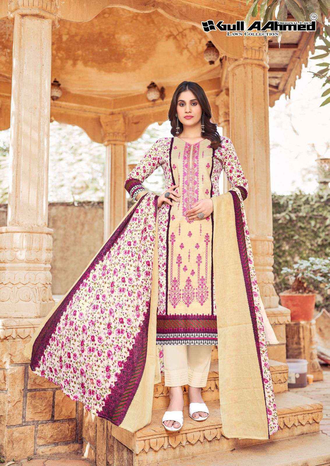 GULL AHMED BIN SAEED EMBROIDERED COLLECTION VOL 3 LAWN COTTON SUIT ( 6 PCS CATALOG )