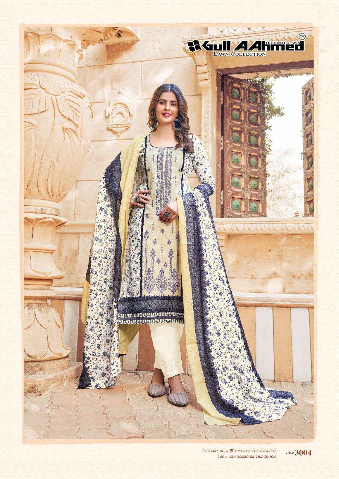 GULL AHMED BIN SAEED EMBROIDERED COLLECTION VOL 3 LAWN COTTON SUIT ( 6 PCS CATALOG )