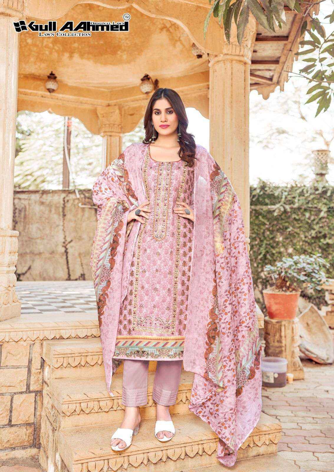 GULL AHMED BIN SAEED EMBROIDERED COLLECTION VOL 3 LAWN COTTON SUIT ( 6 PCS CATALOG )