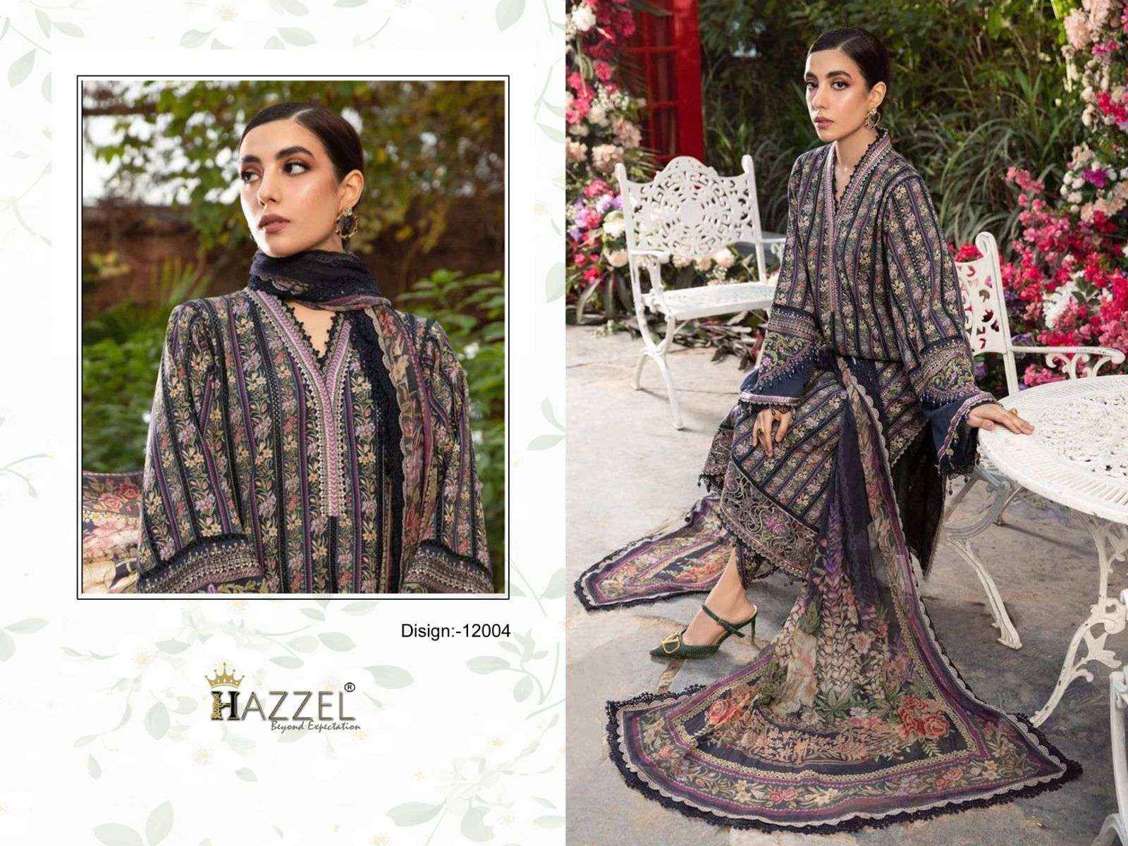 HAZZEL FIRDOUS QUEENS COURT VOL 12 COTTON PAKISTANI SUITS ( 4 PCS CATALOG )