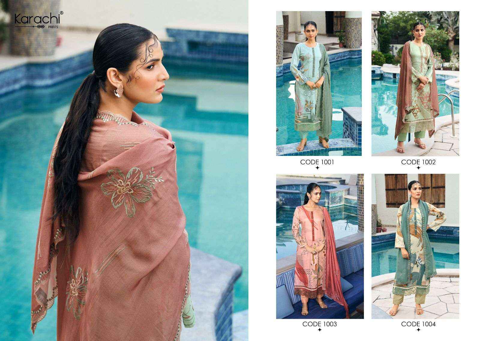 Karachi Prints Kesar Summer Swag Pure Jam Suits ( 4 Pcs Catalog ) 