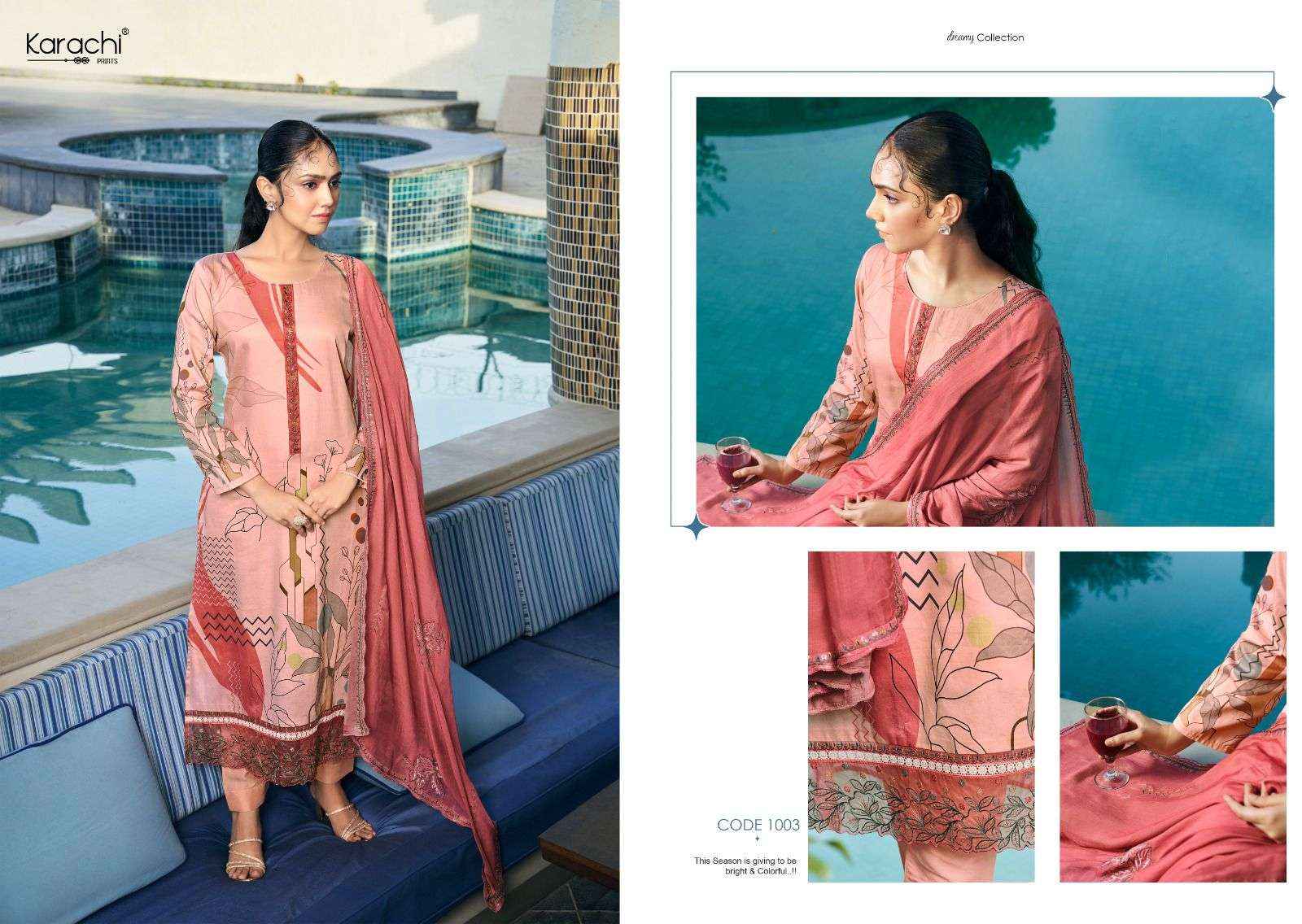 Karachi Prints Kesar Summer Swag Pure Jam Suits ( 4 Pcs Catalog ) 