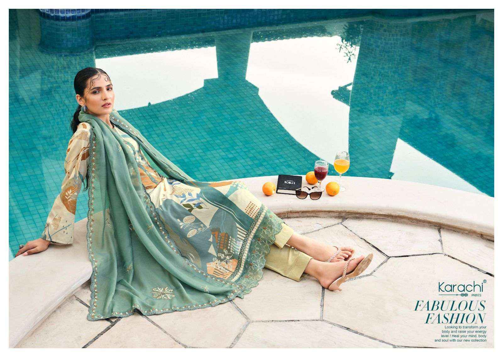 Karachi Prints Kesar Summer Swag Pure Jam Suits ( 4 Pcs Catalog ) 