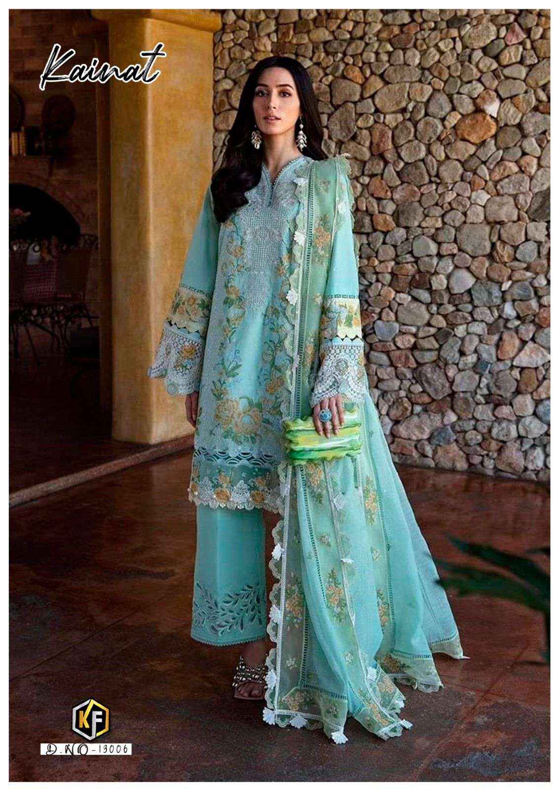 Keval Fab Kainat Vol 13 Exclusive Karachi Cotton Dress Material Supplier ( 6 pcs catalog )