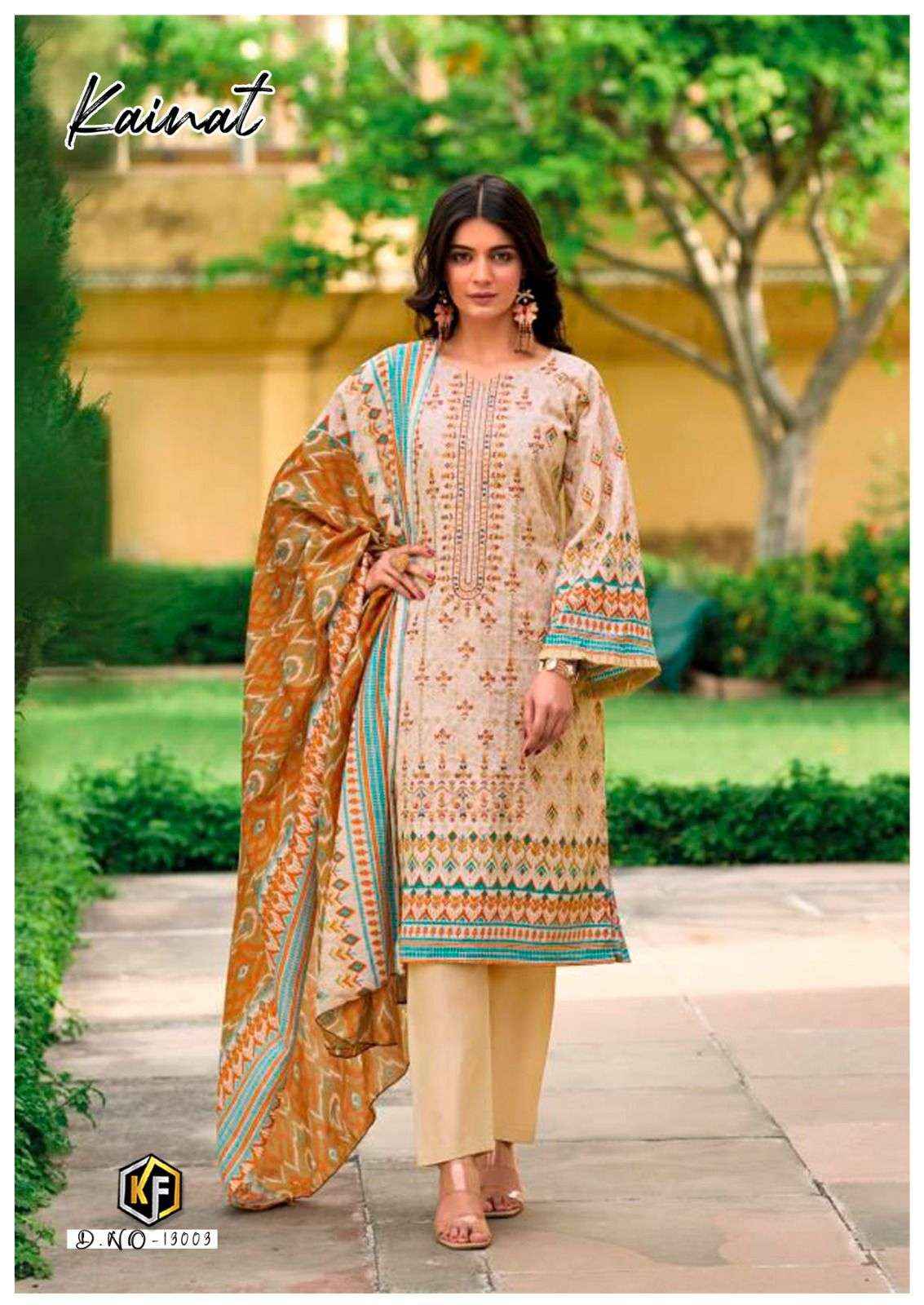 Keval Fab Kainat Vol 13 Exclusive Karachi Cotton Dress Material Supplier ( 6 pcs catalog )