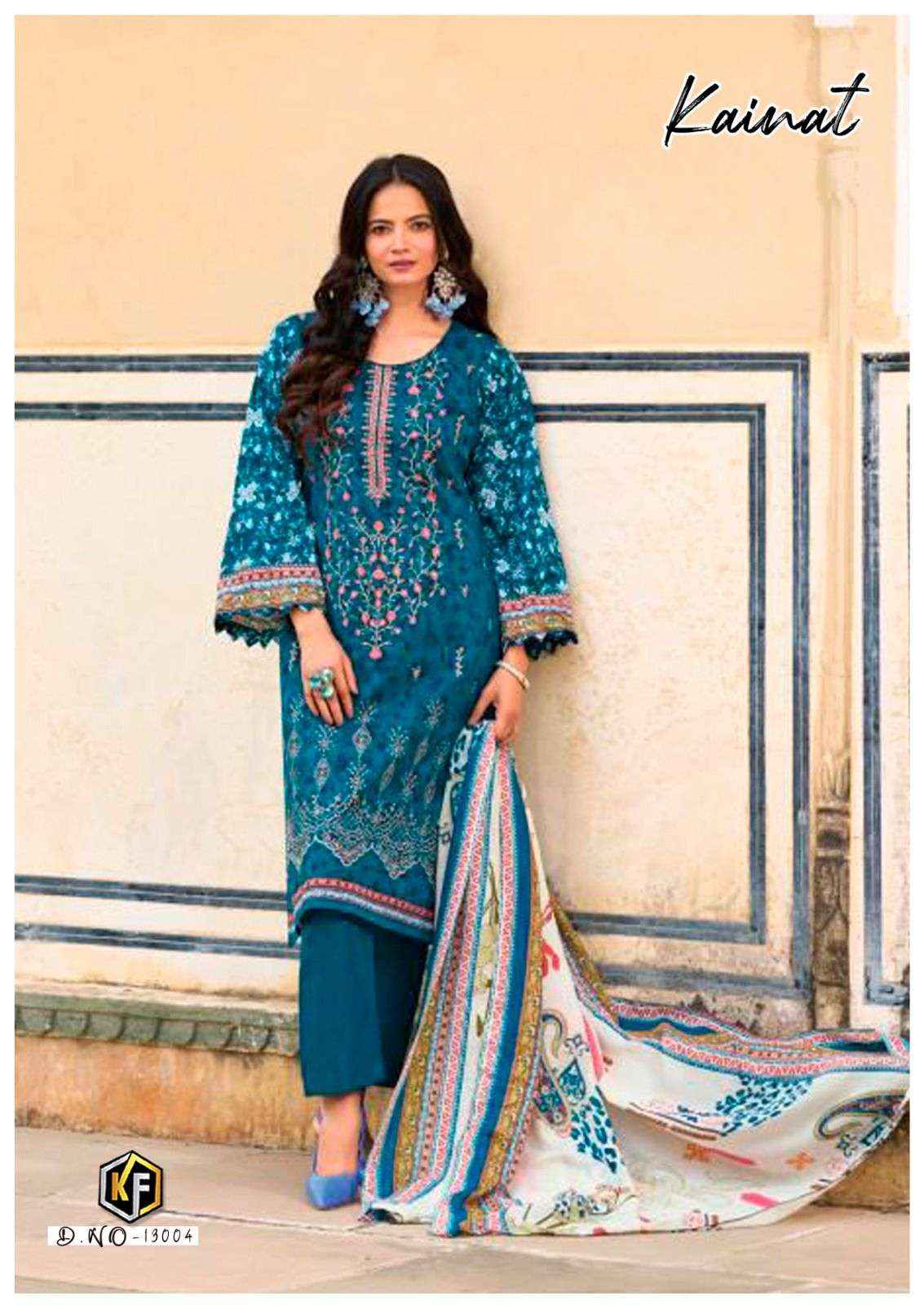 Keval Fab Kainat Vol 13 Exclusive Karachi Cotton Dress Material Supplier ( 6 pcs catalog )