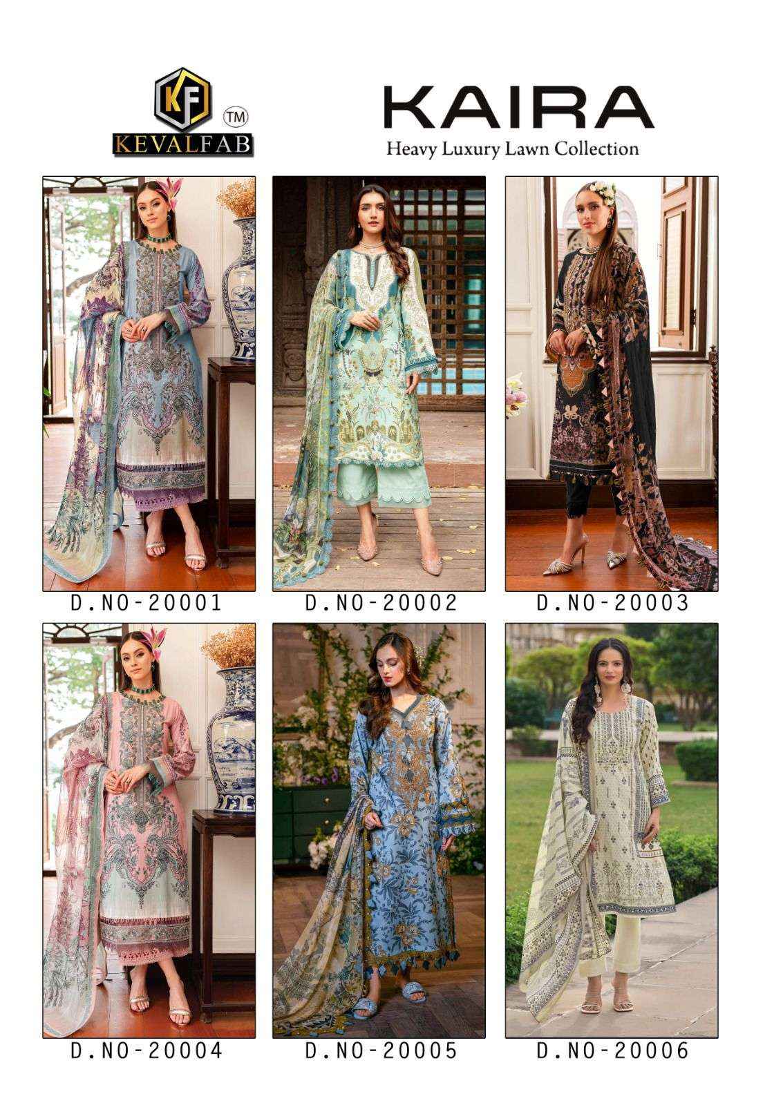 KEVAL FAB KAIRA VOL 20 COTTON PAKISTANI SUIT ( 6 PCS CATALOG )