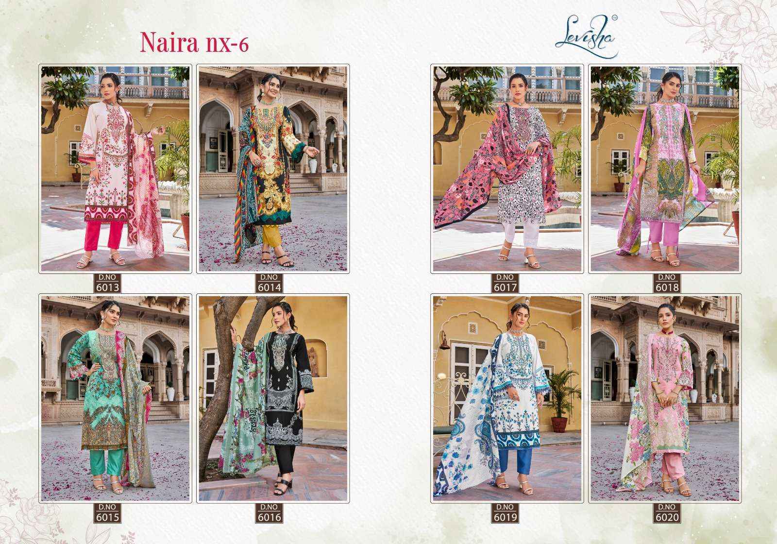 LEVISHA NAIRA NX VOL 6 COTTON PAKISTANI DRESS MATERIAL ( 8 PCS CATALOG )