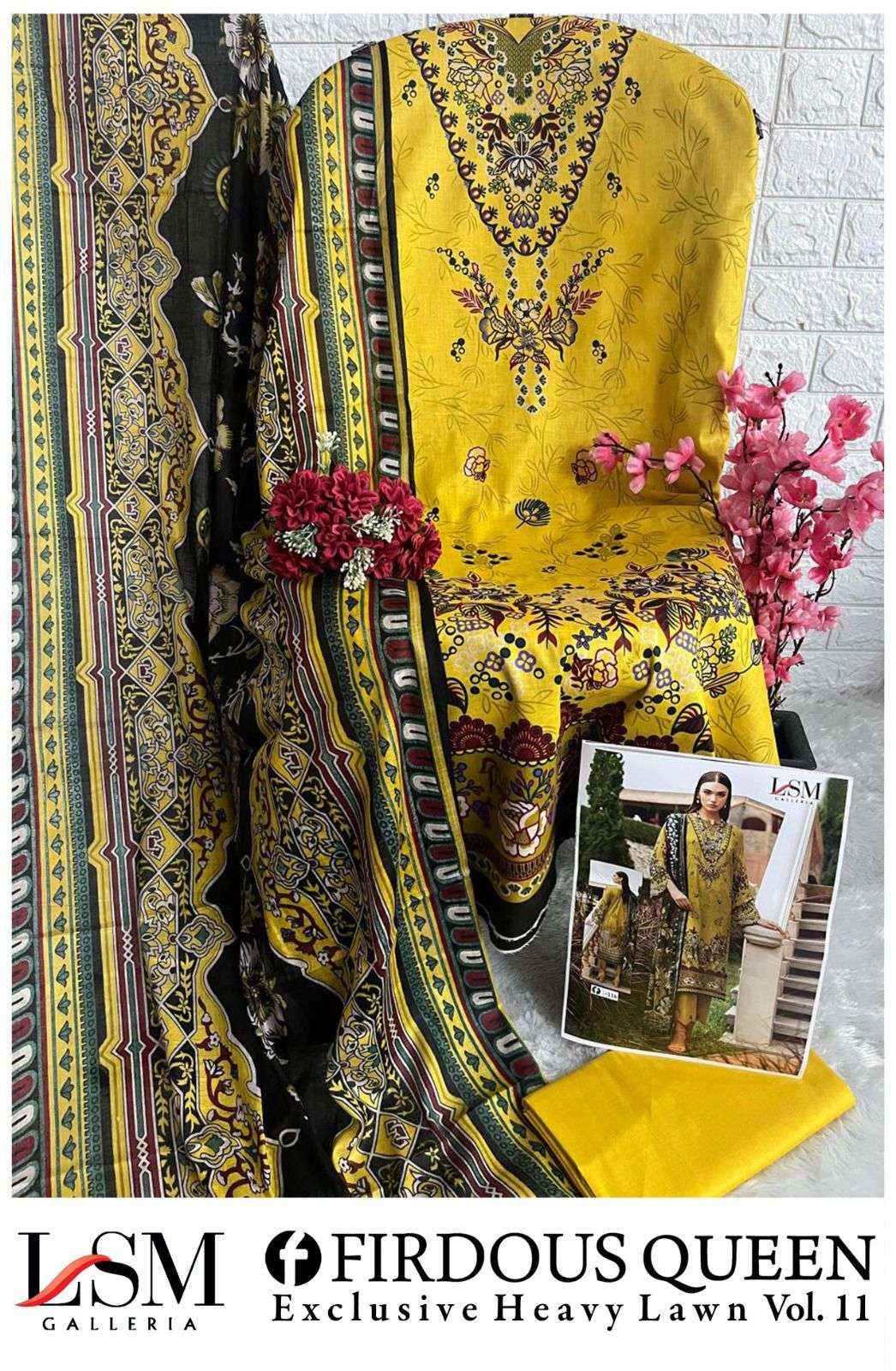 LSM GALLERIA FIRDOUS QUEEN LAWN VOL 11 PAKISTANI SUIT ( 6 PCS CATALOG )