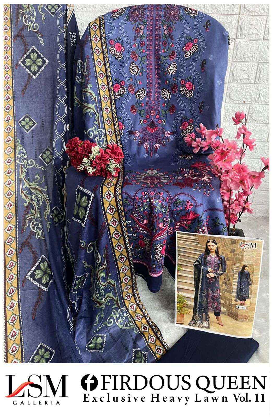 LSM GALLERIA FIRDOUS QUEEN LAWN VOL 11 PAKISTANI SUIT ( 6 PCS CATALOG )