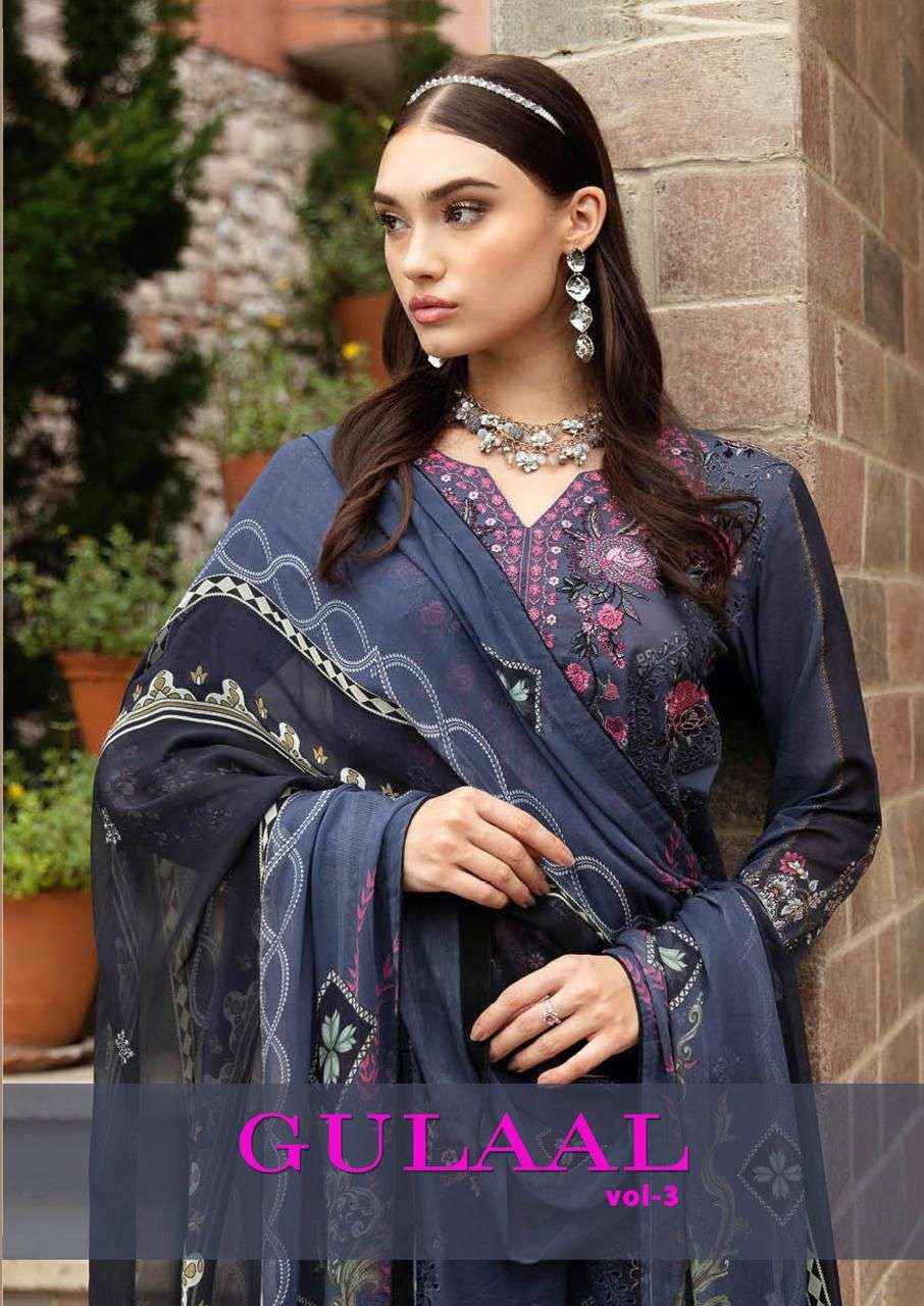 NAND GOPAL GULAAL VOL 3 COTTON DIGITAL KARACHI DRESS MATERIAL ( 8 PCS CATALOG )